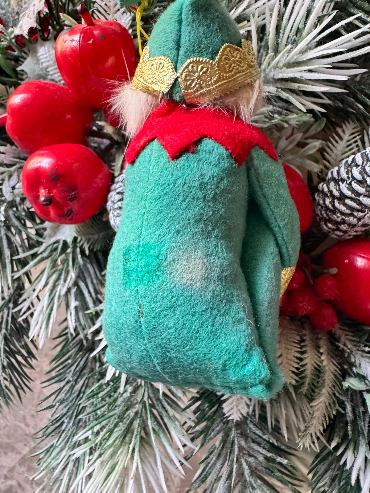 Vintage knee hugger Christmas elf pixie Japan
