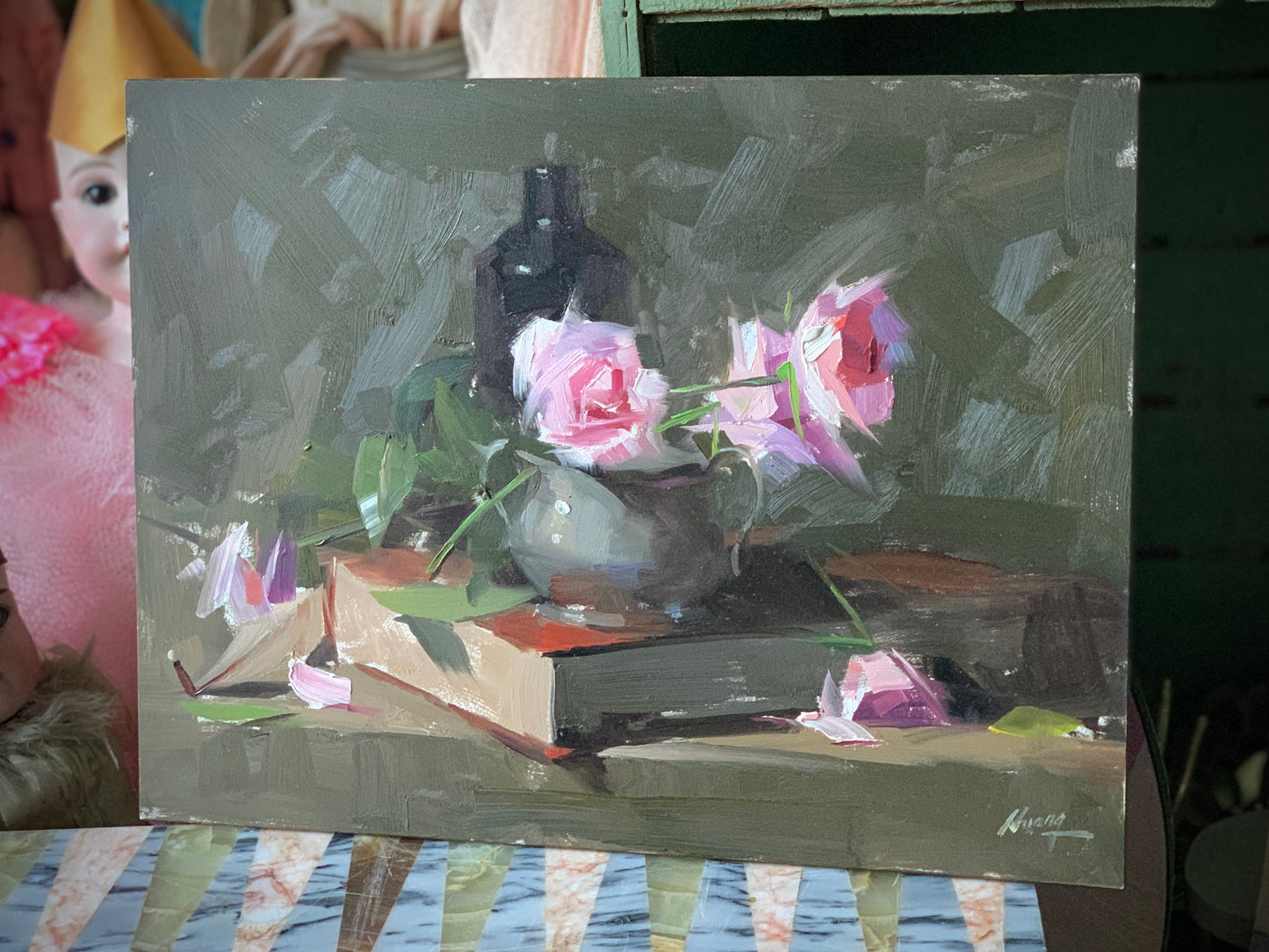 Original signed Qiang Huang painting