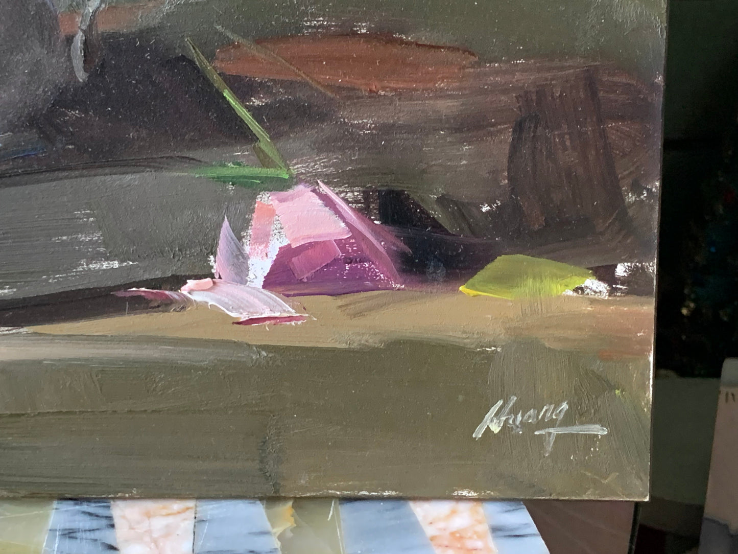 Original signed Qiang Huang painting