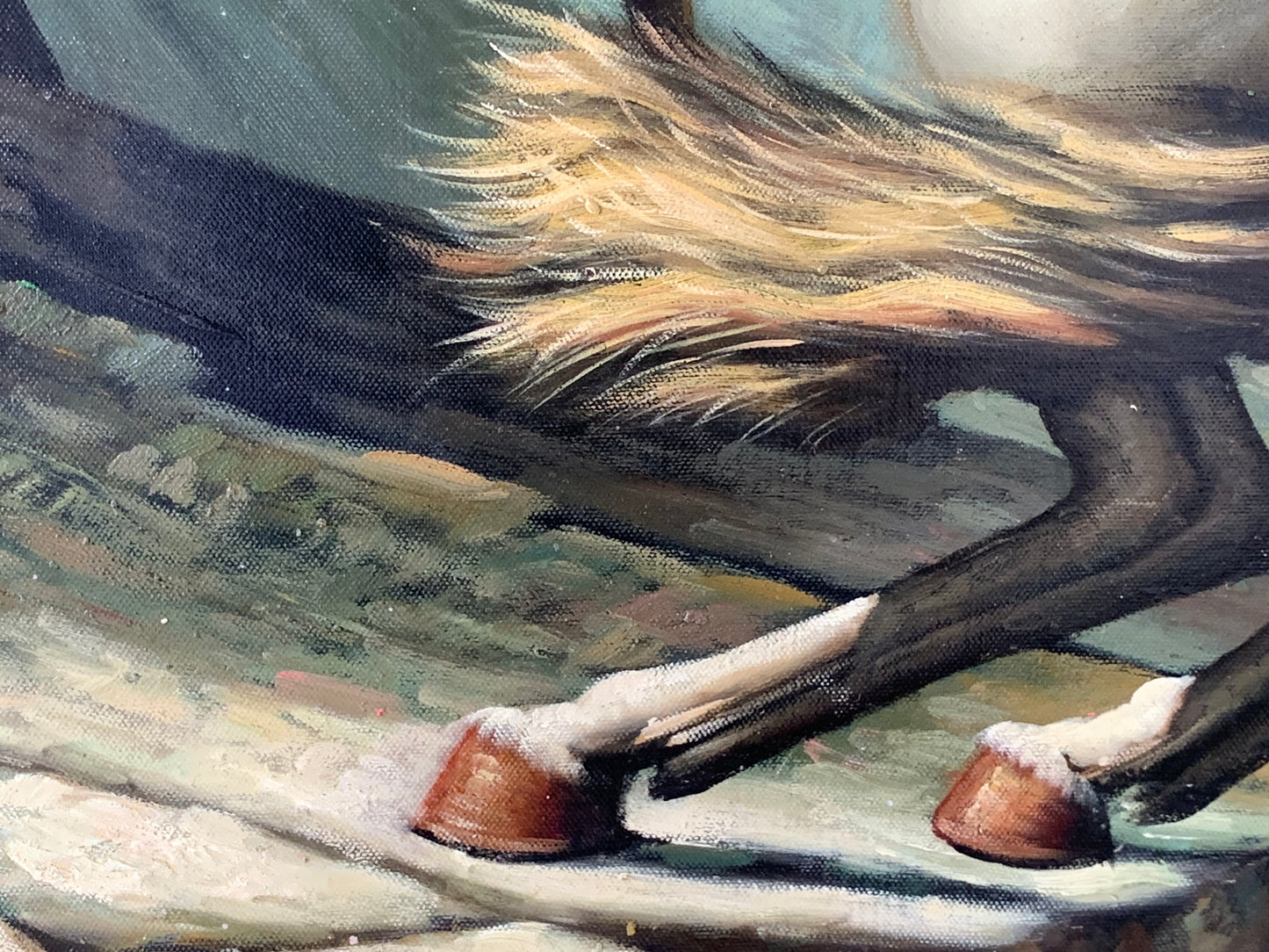 Vintage large original Napoleon reproduction painting