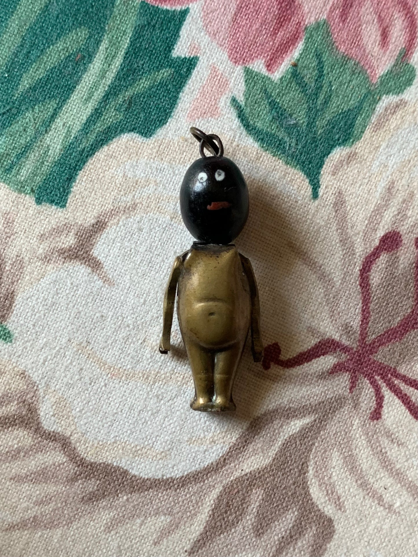 Vintage mini jointed figure charm