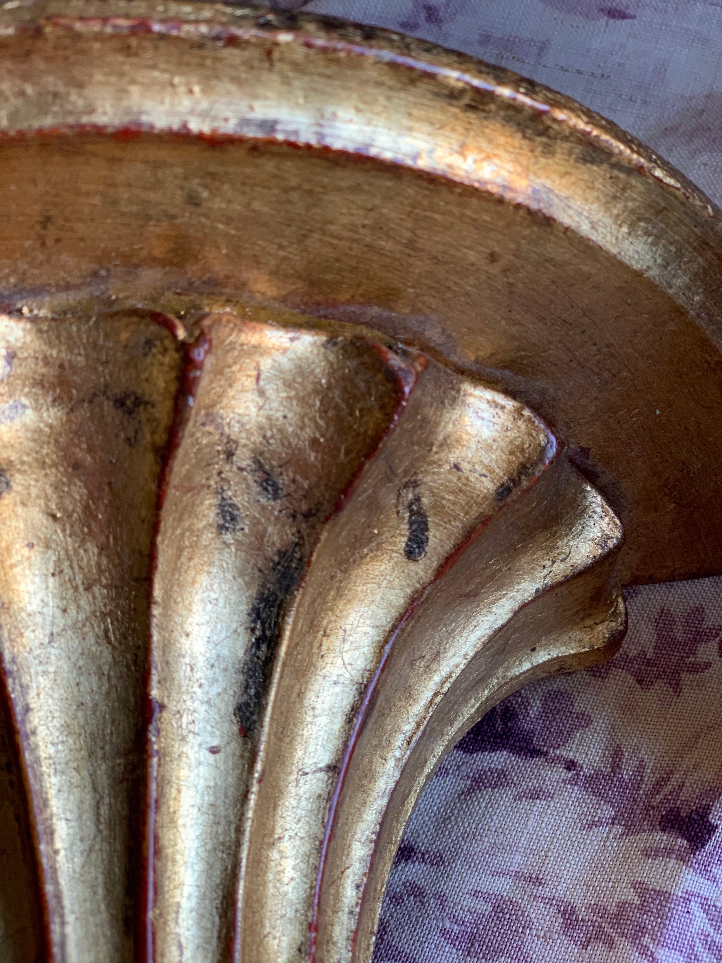 Vintage pair gold Italian sconces