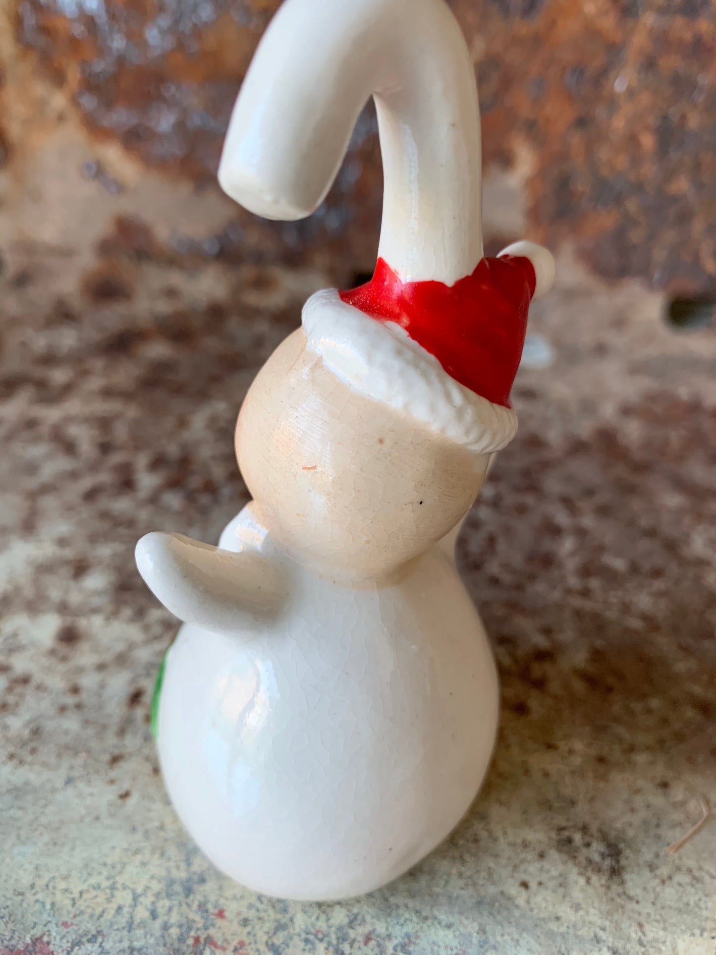 Vintage snowman figurine retro Japan Christmas decoration