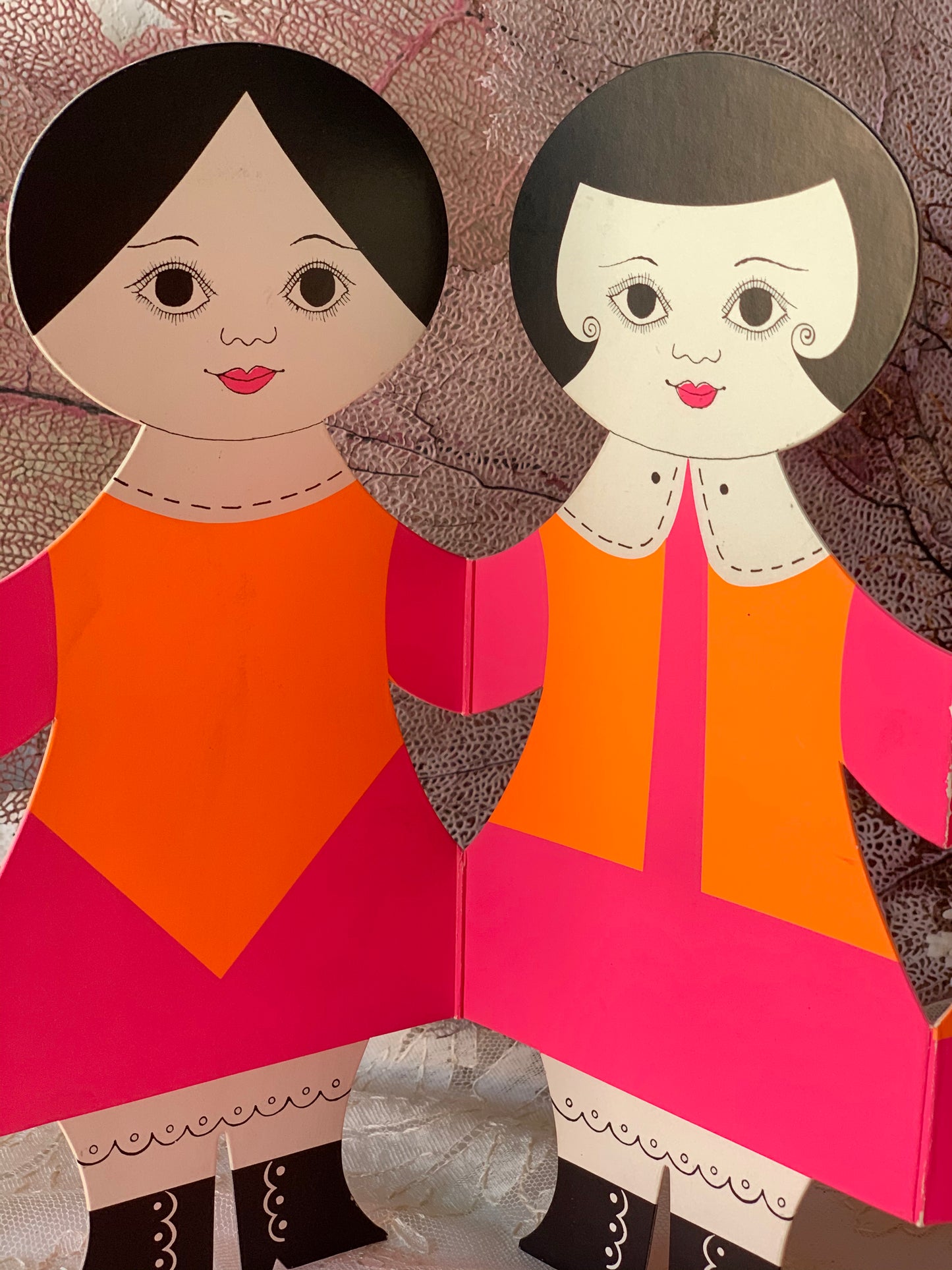 Vintage Gemma Taccogna 60s mod girl paper dolls