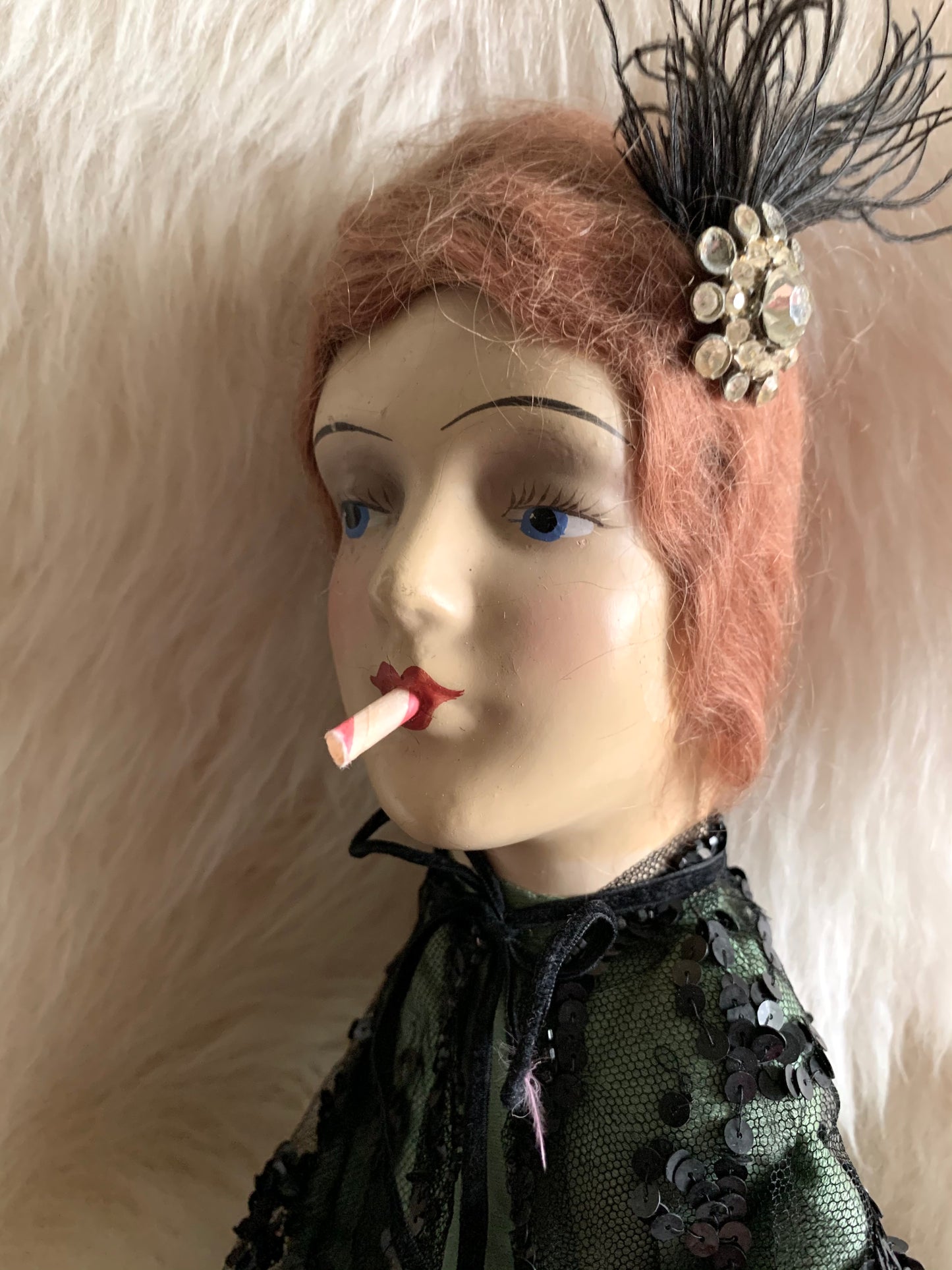 Vintage smoker boudoir doll