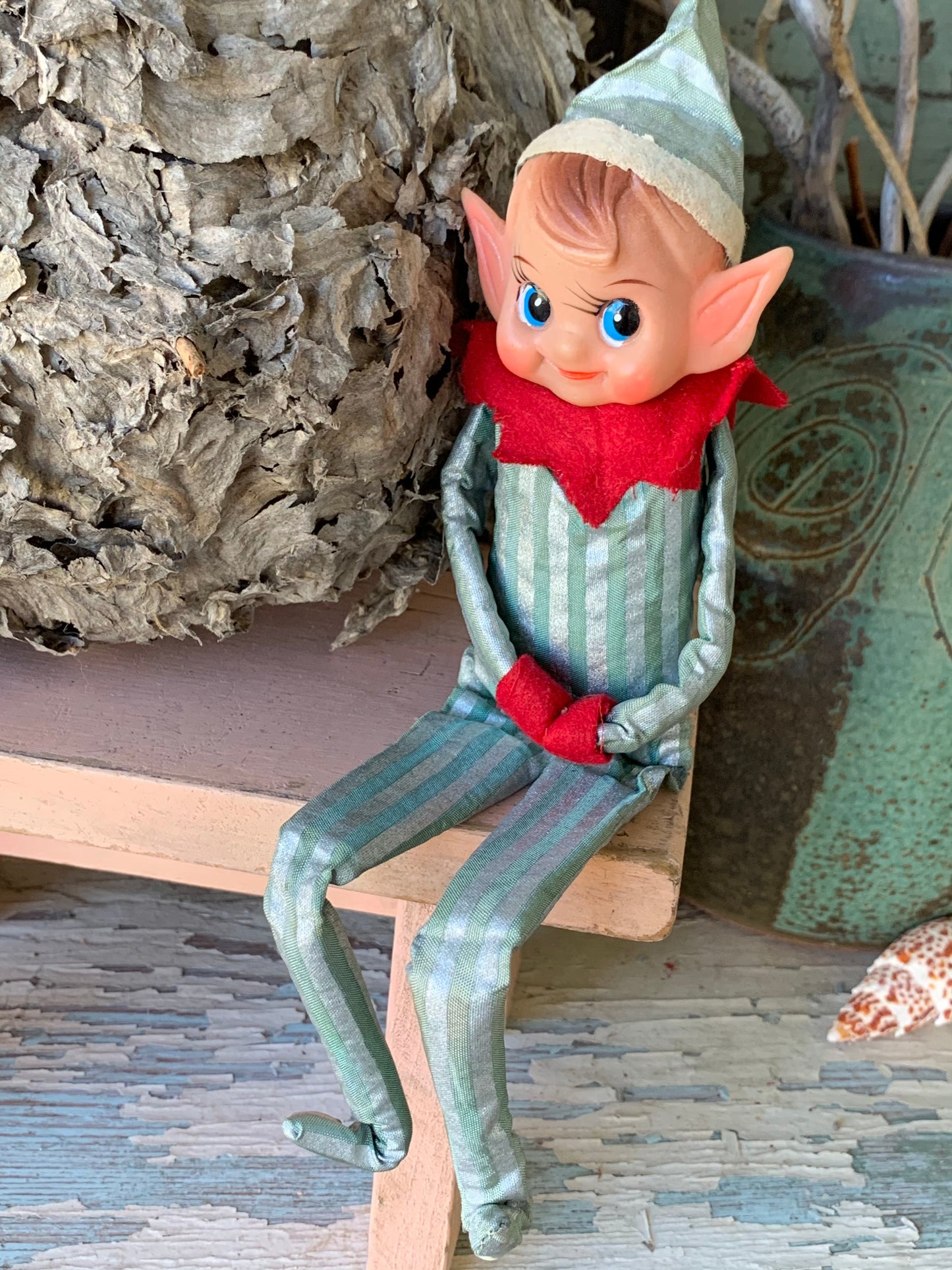 Vintage striped knee hugger elf