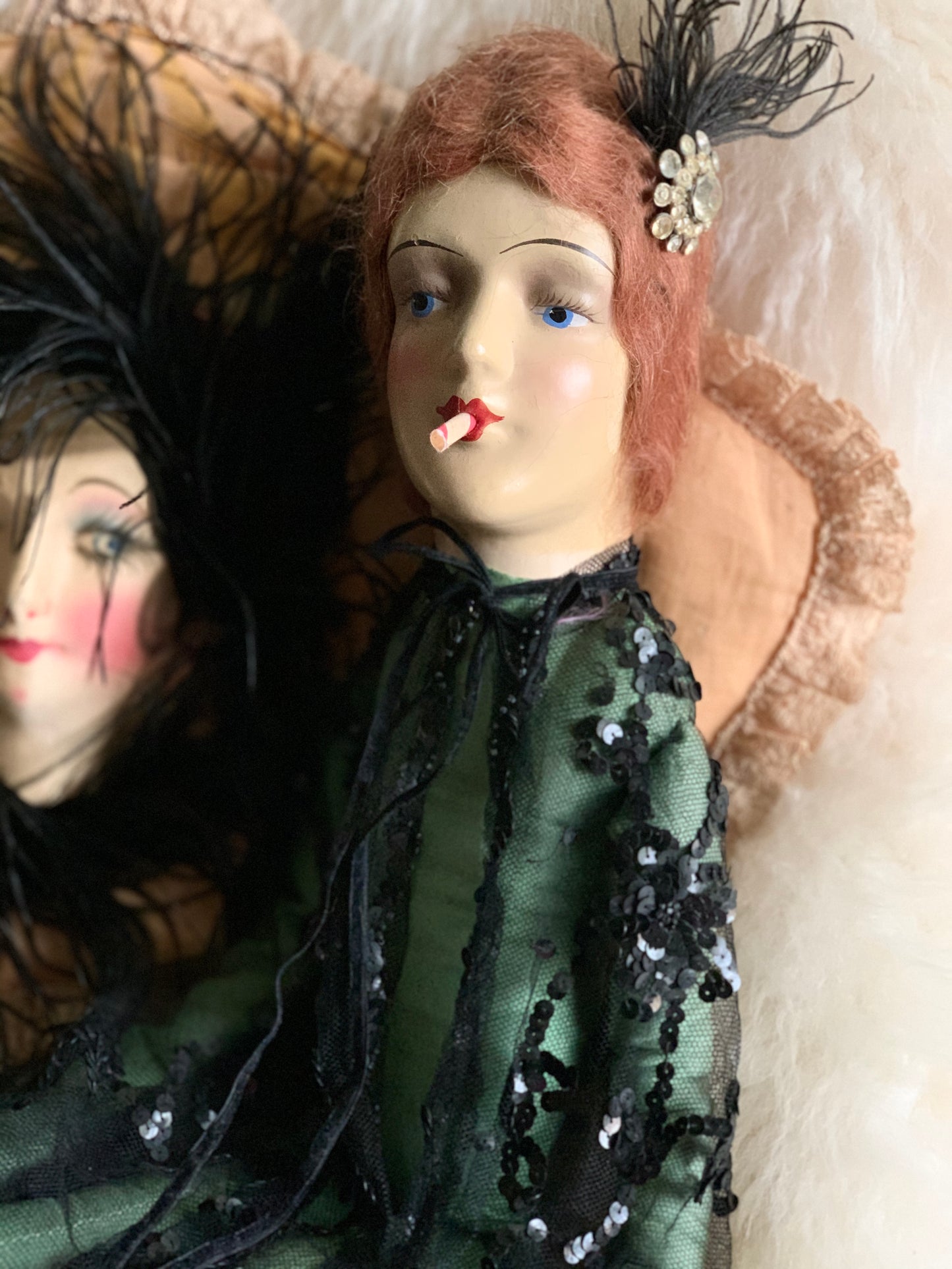 Vintage smoker boudoir doll