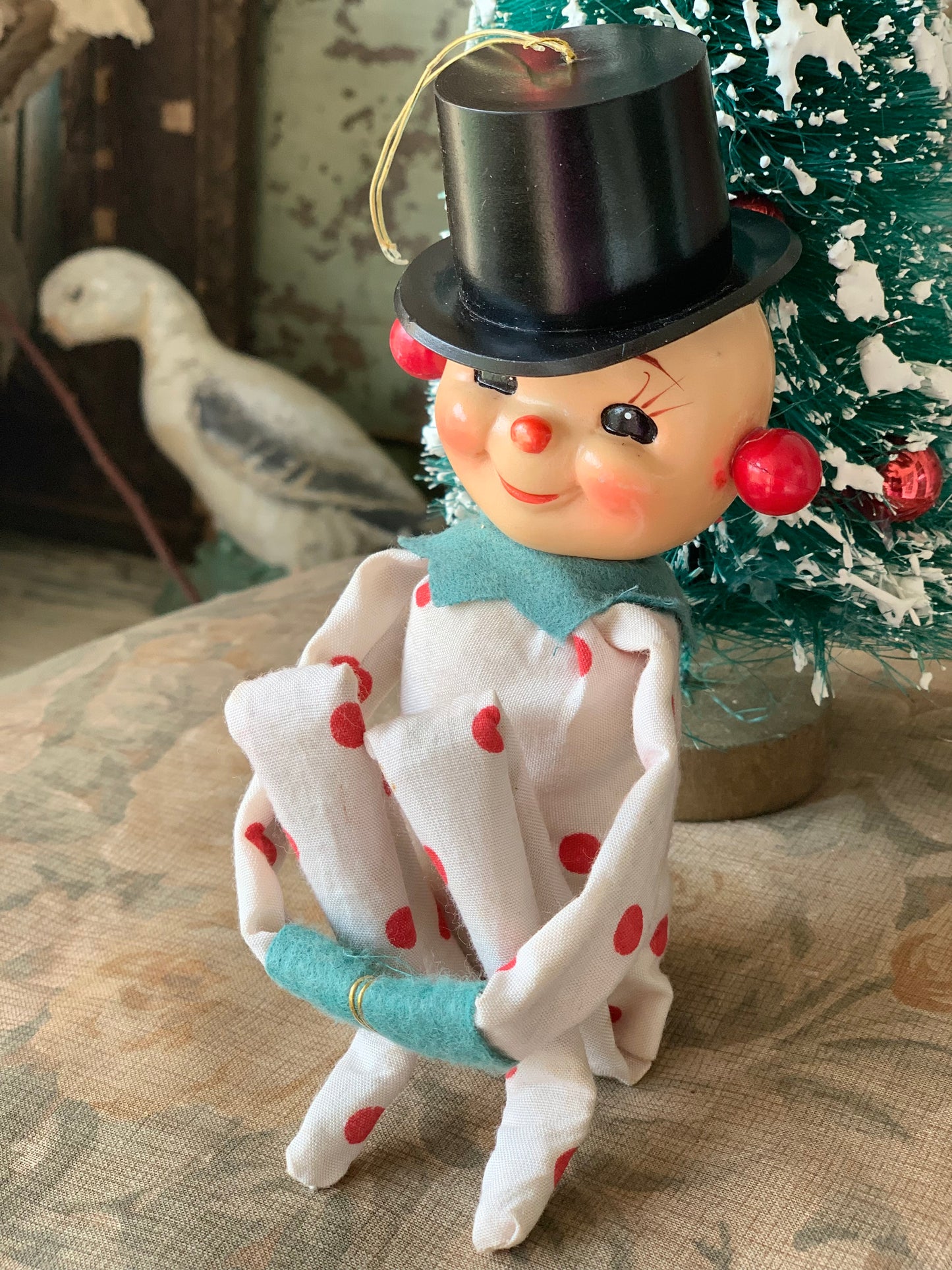 Vintage snowman knee hugger