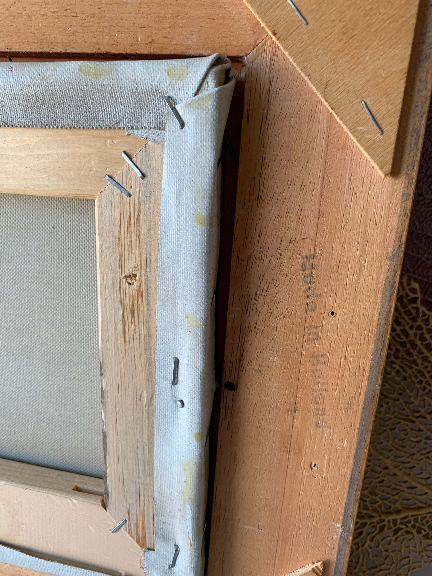 Vintage small original zebra painting