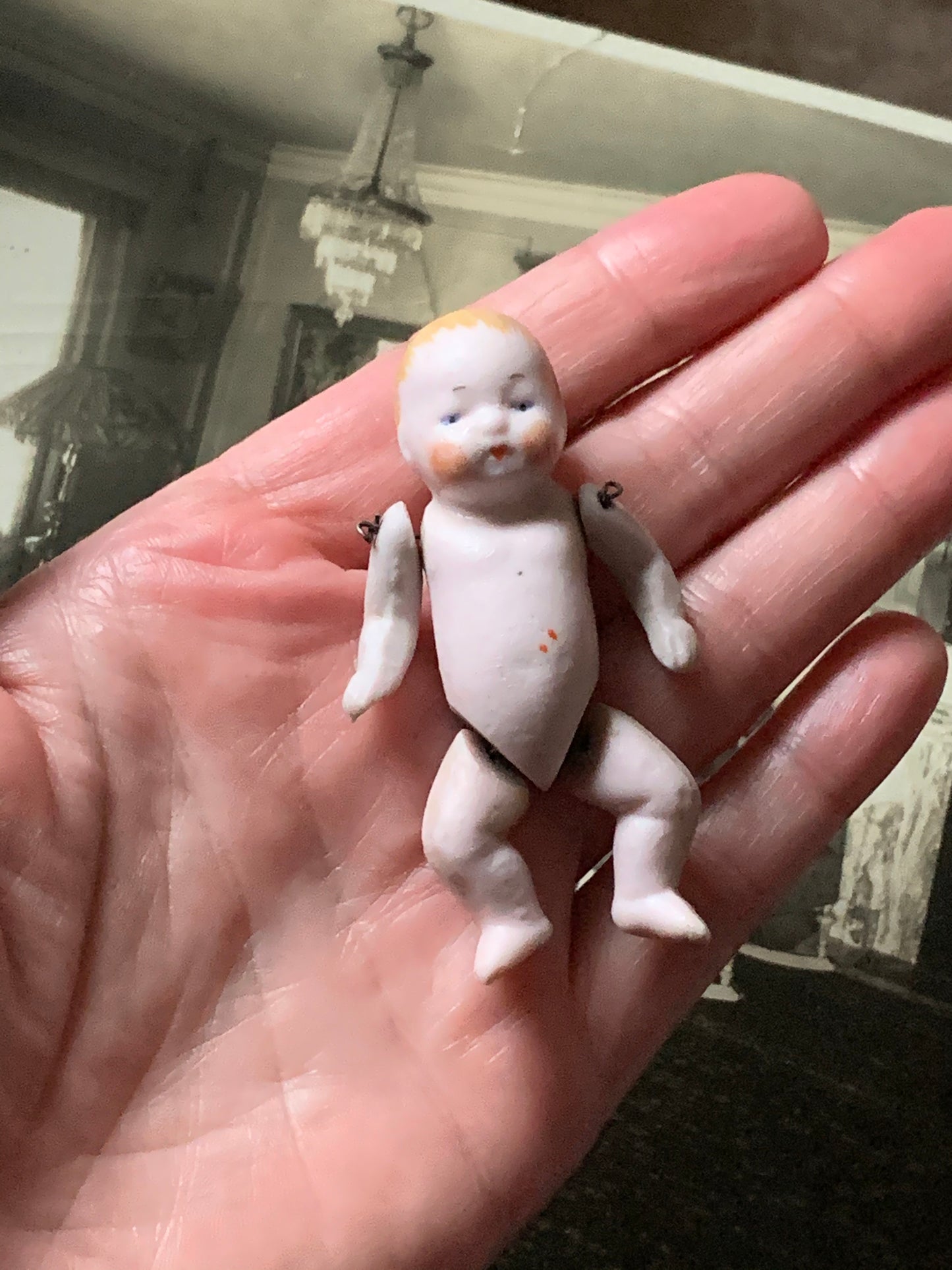 Vintage mini German jointed baby doll