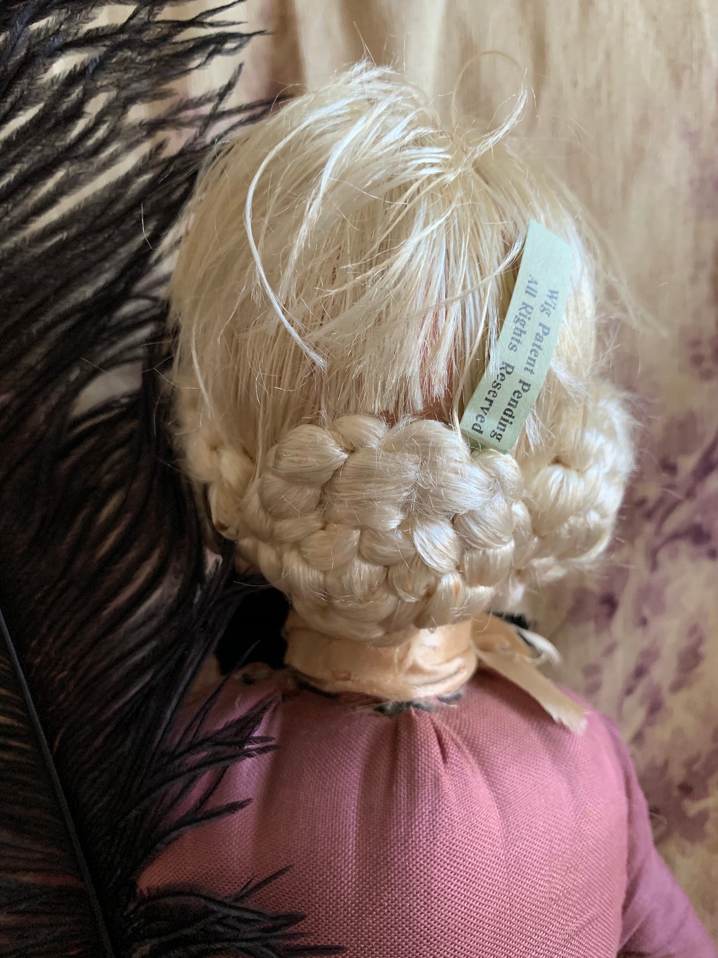 Vintage shabby smoker flapper boudoir doll