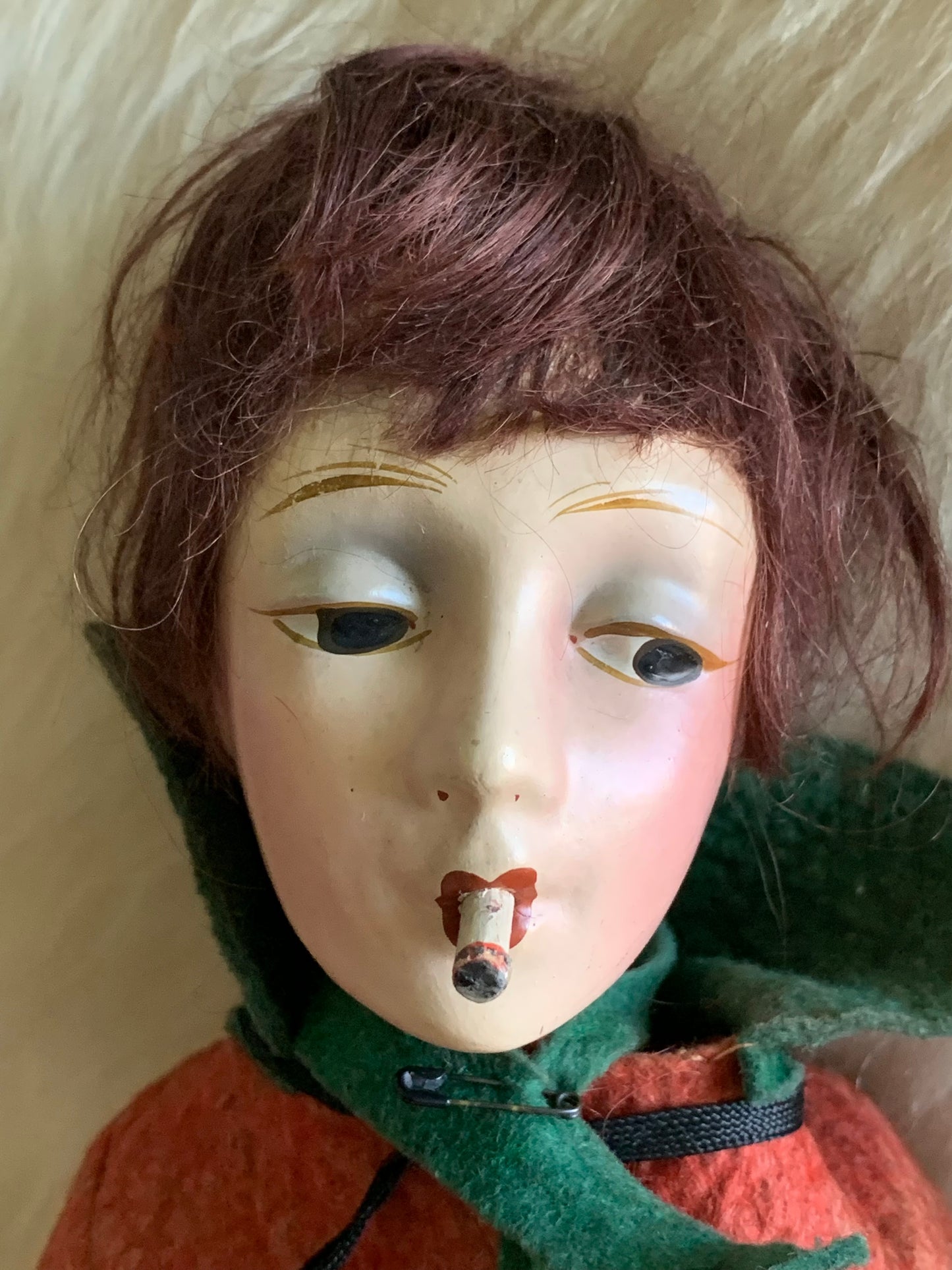 Vintage Cubeb smoker boudoir doll