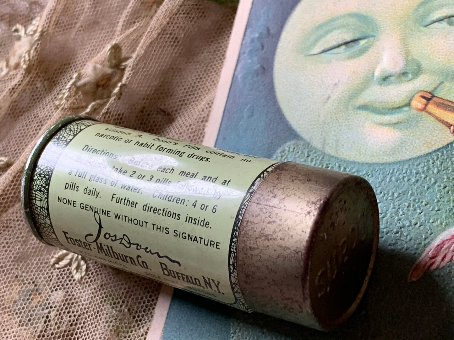 Vintage Doan's Pills tin medicine tube