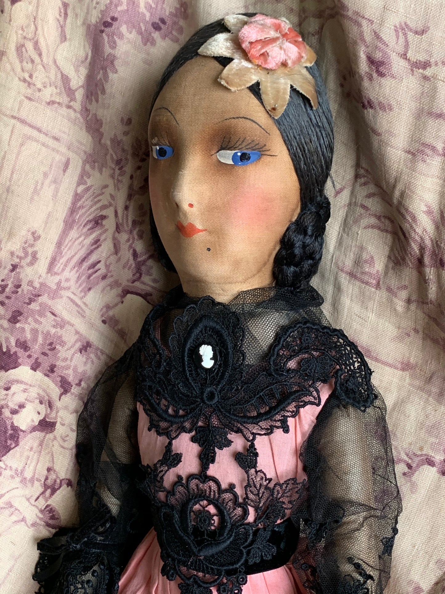 Vintage small boudoir doll