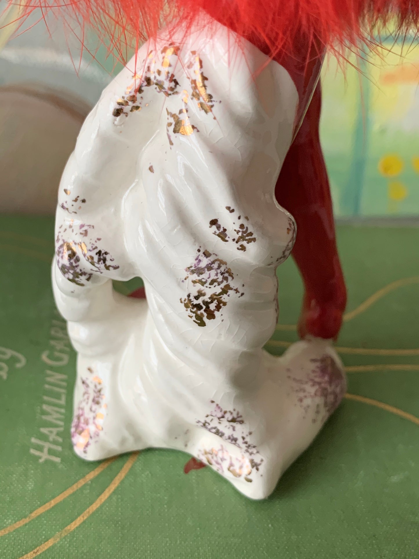 Vintage red devil girl ballerina