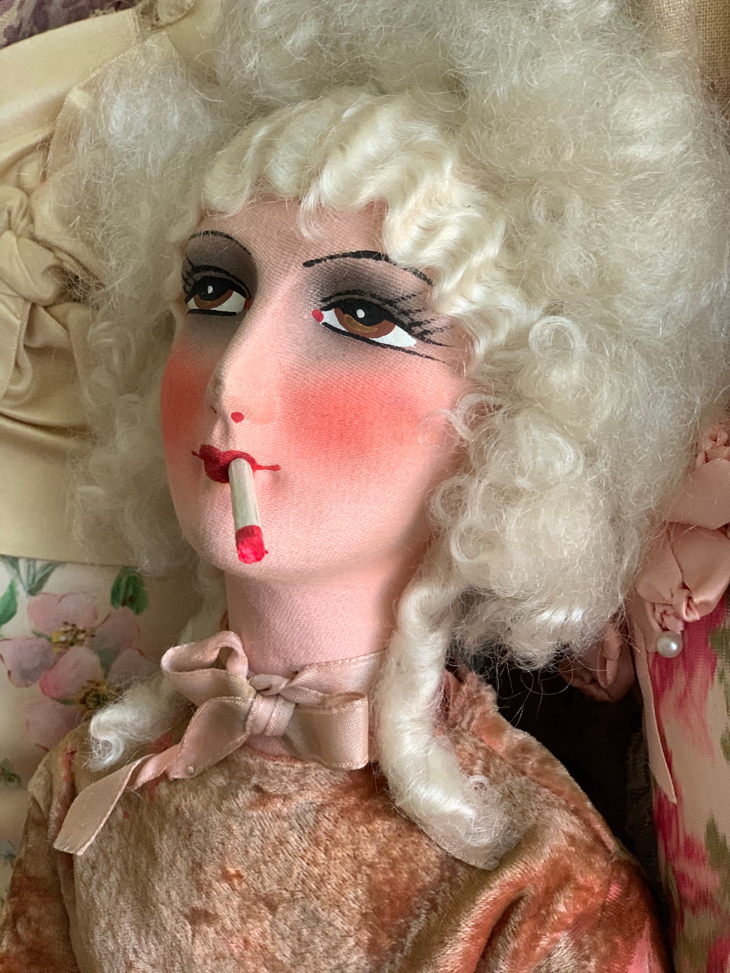 Vintage smoker boudoir doll