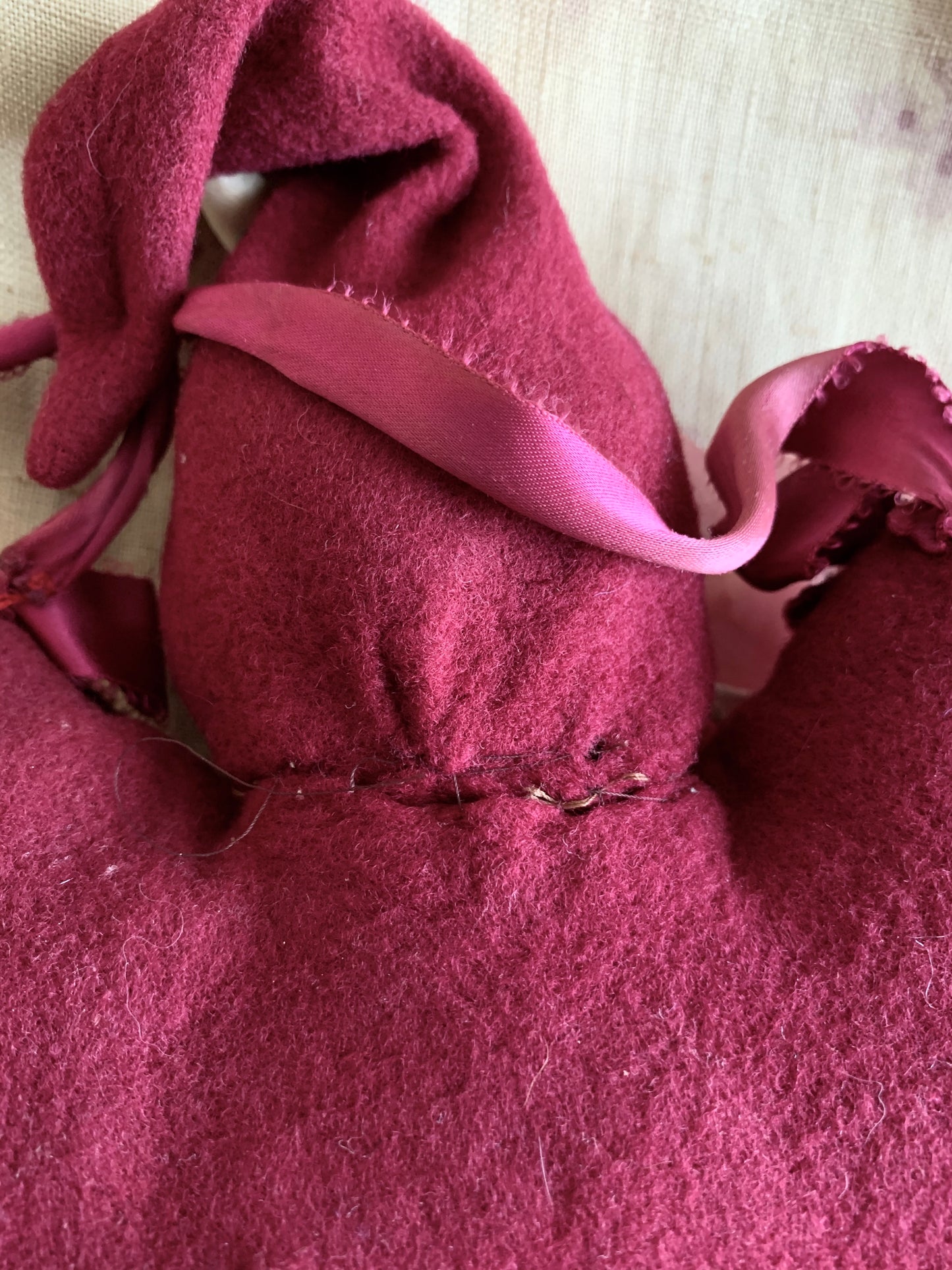 Antique doll head pincushion