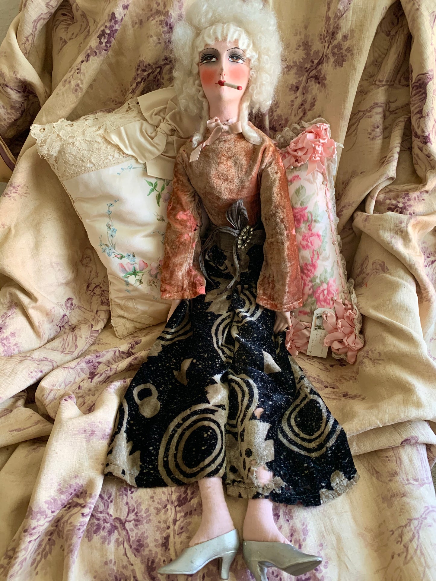 Vintage smoker boudoir doll