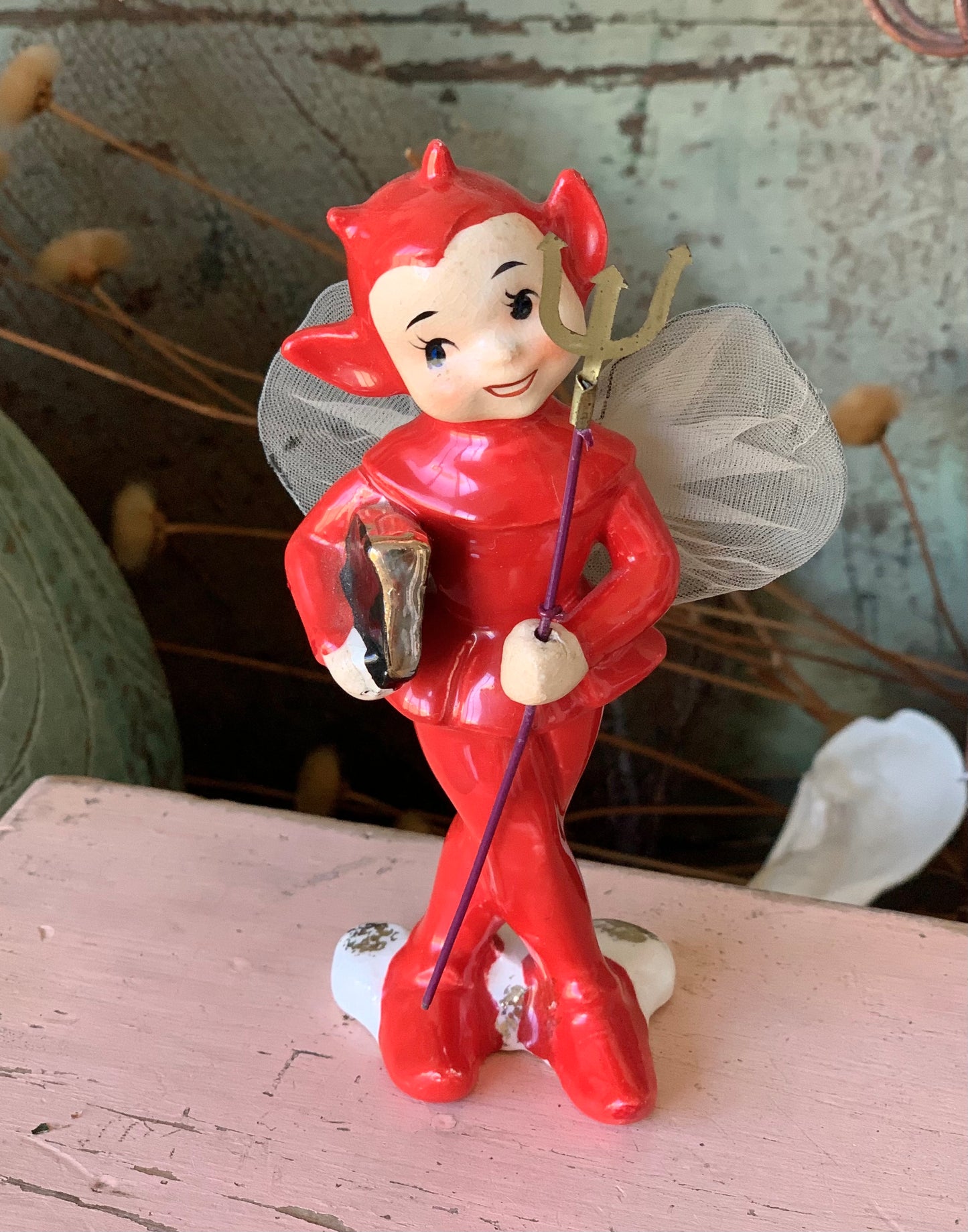 Vintage devil pixie elf figurine
