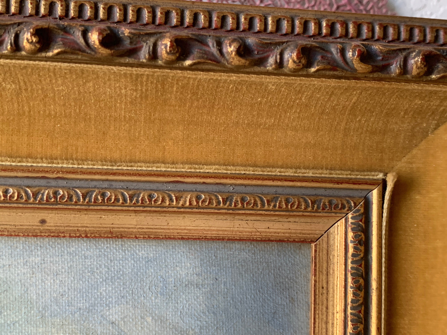 Vintage small original zebra painting