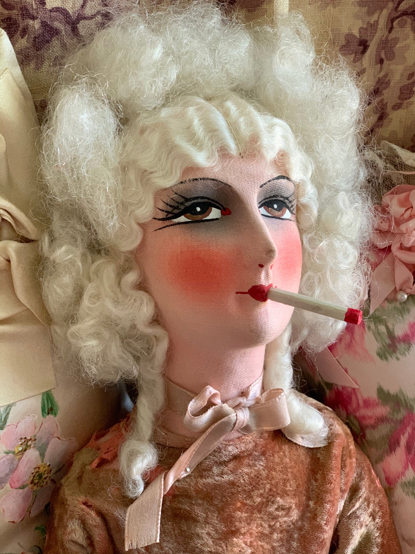 Vintage smoker boudoir doll