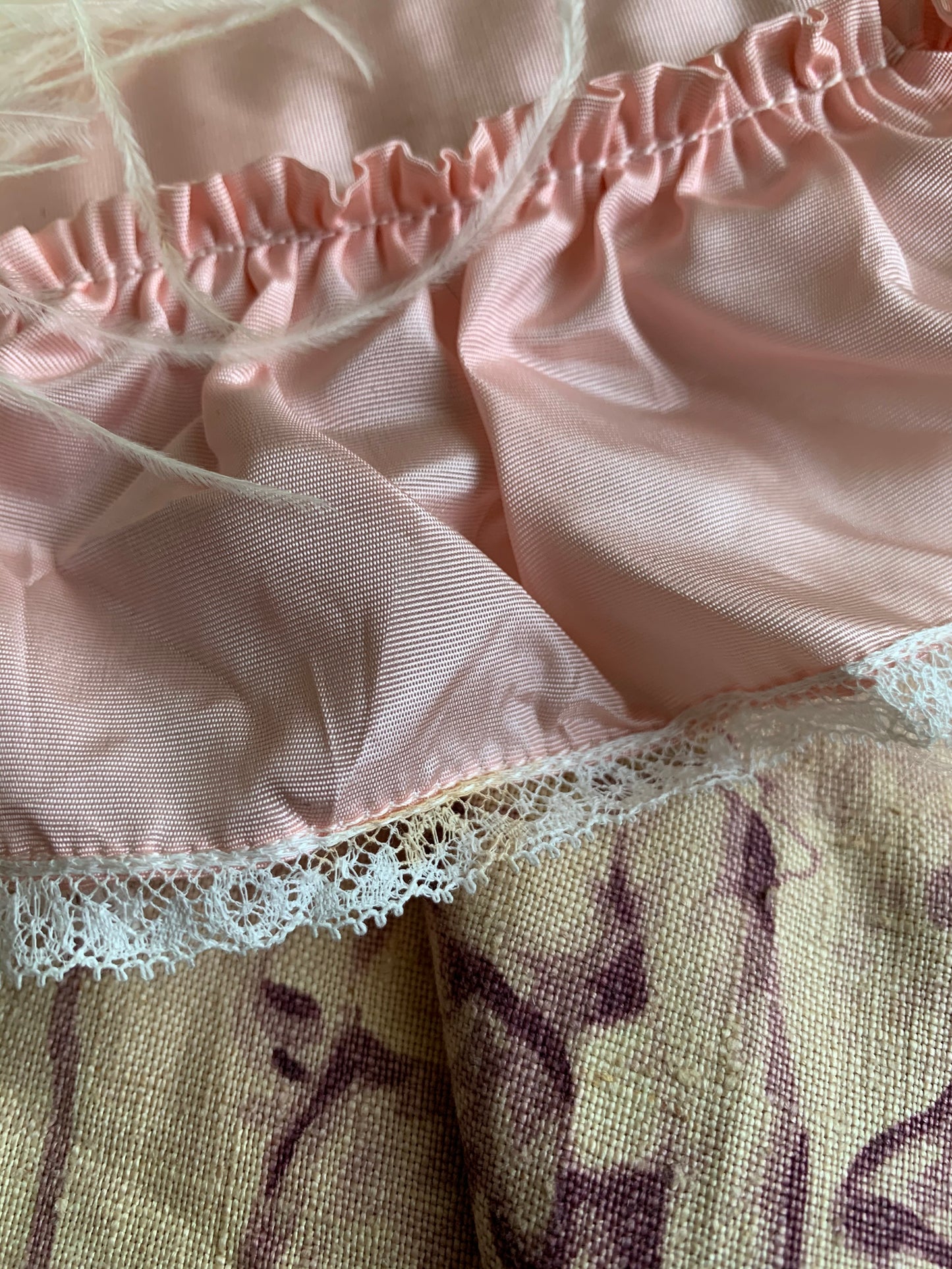 Assembled vintage boudoir doll face pillow