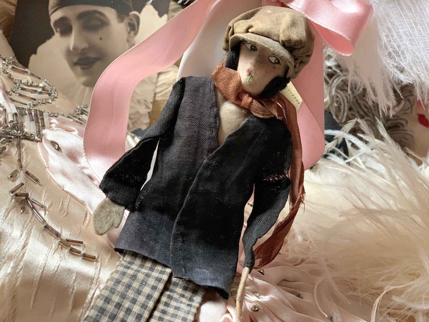 Vintage mini smoker doll