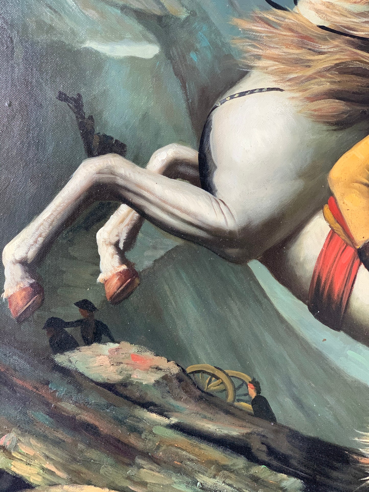 Vintage large original Napoleon reproduction painting