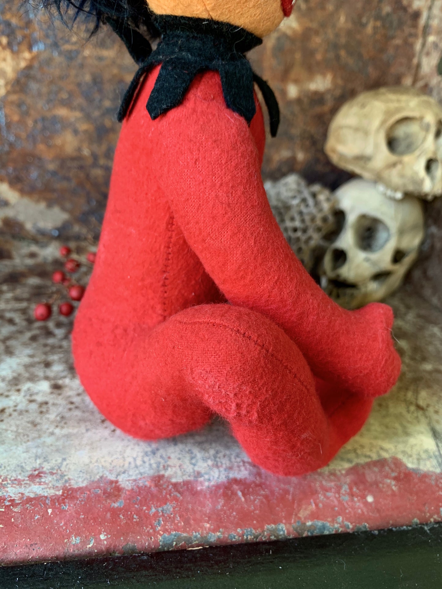 Vintage rare winking devil pixie doll