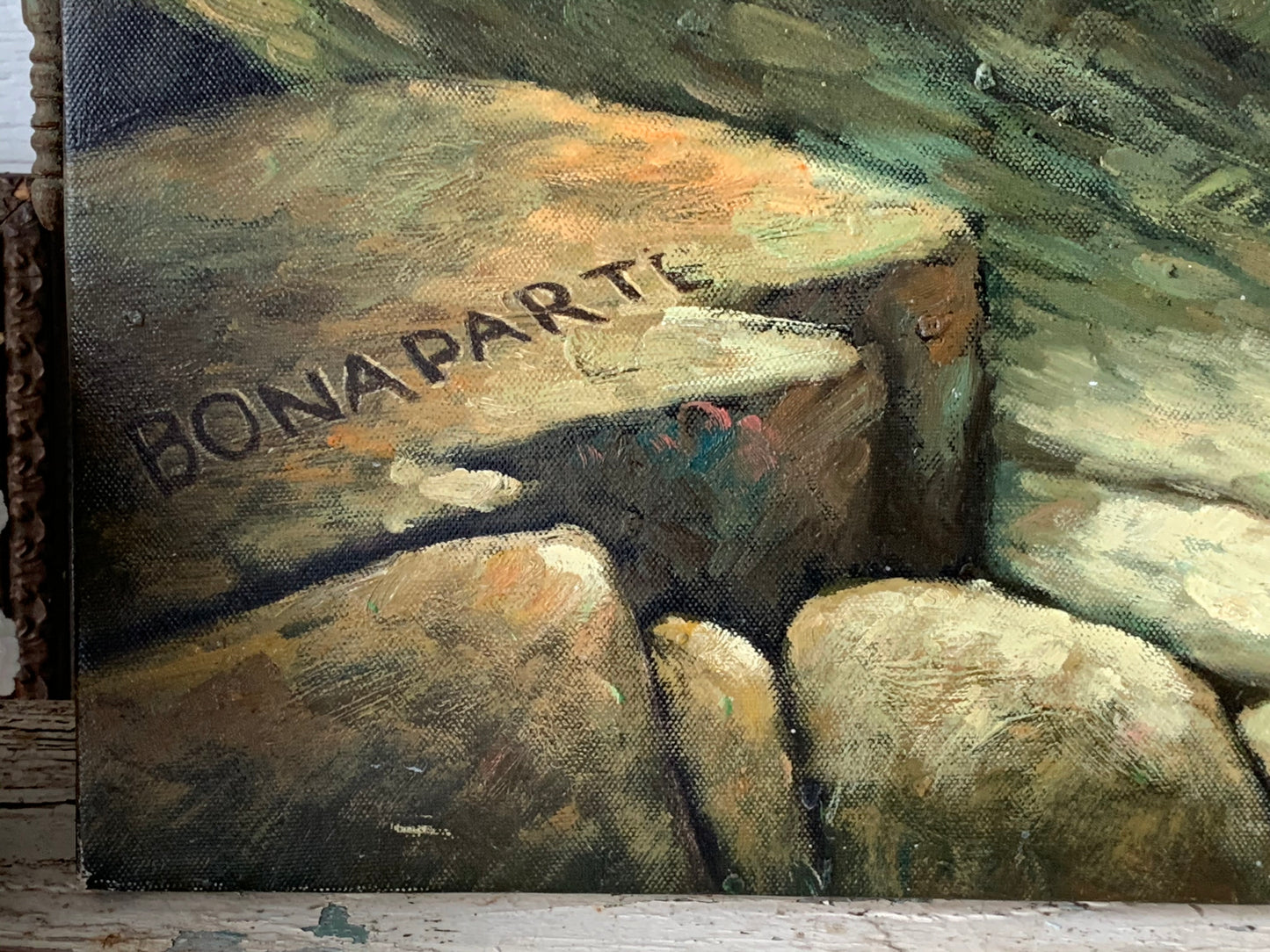 Vintage large original Napoleon reproduction painting