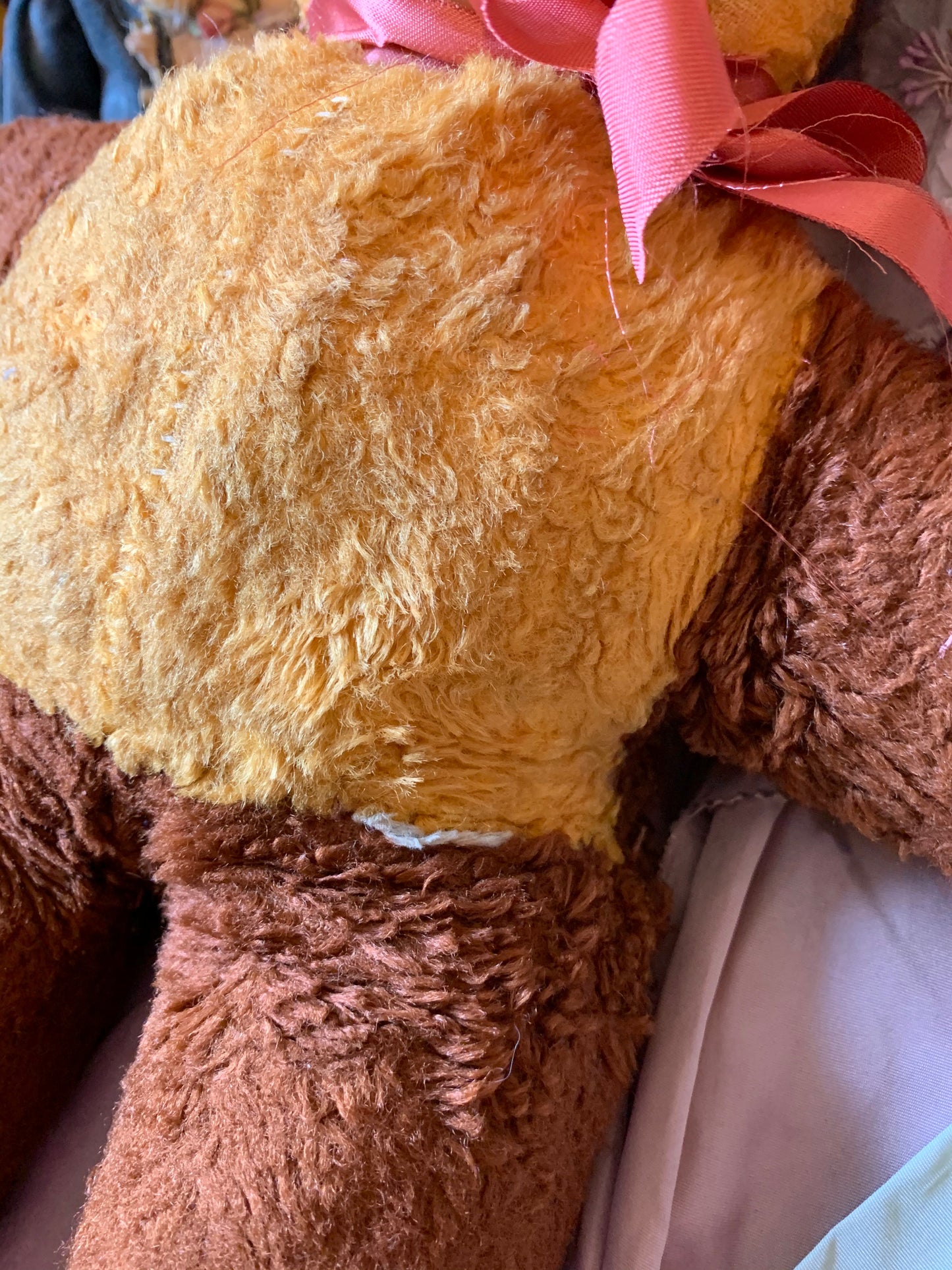 Vintage rubber face bear retro stuffed toy teddy