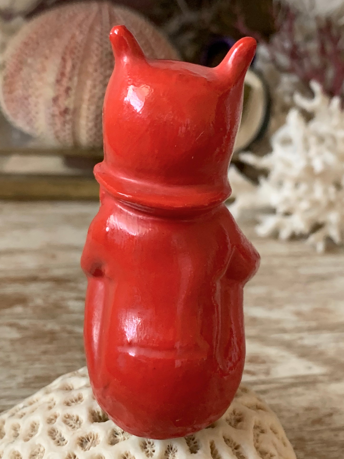 Vintage devil pixie figurine repaired as is