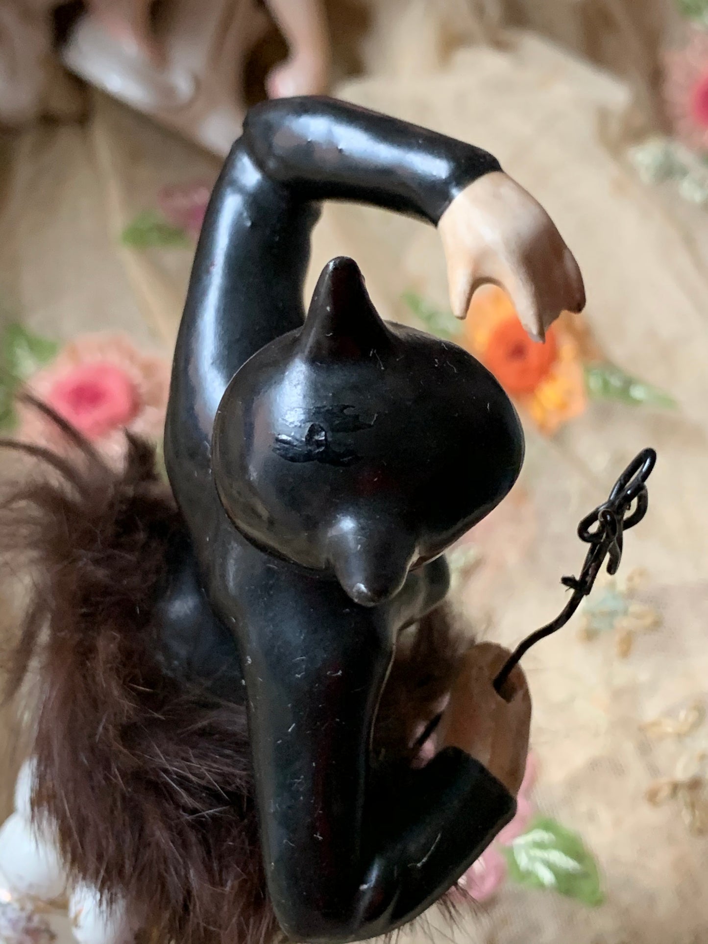 Vintage black devil ballerina figurine