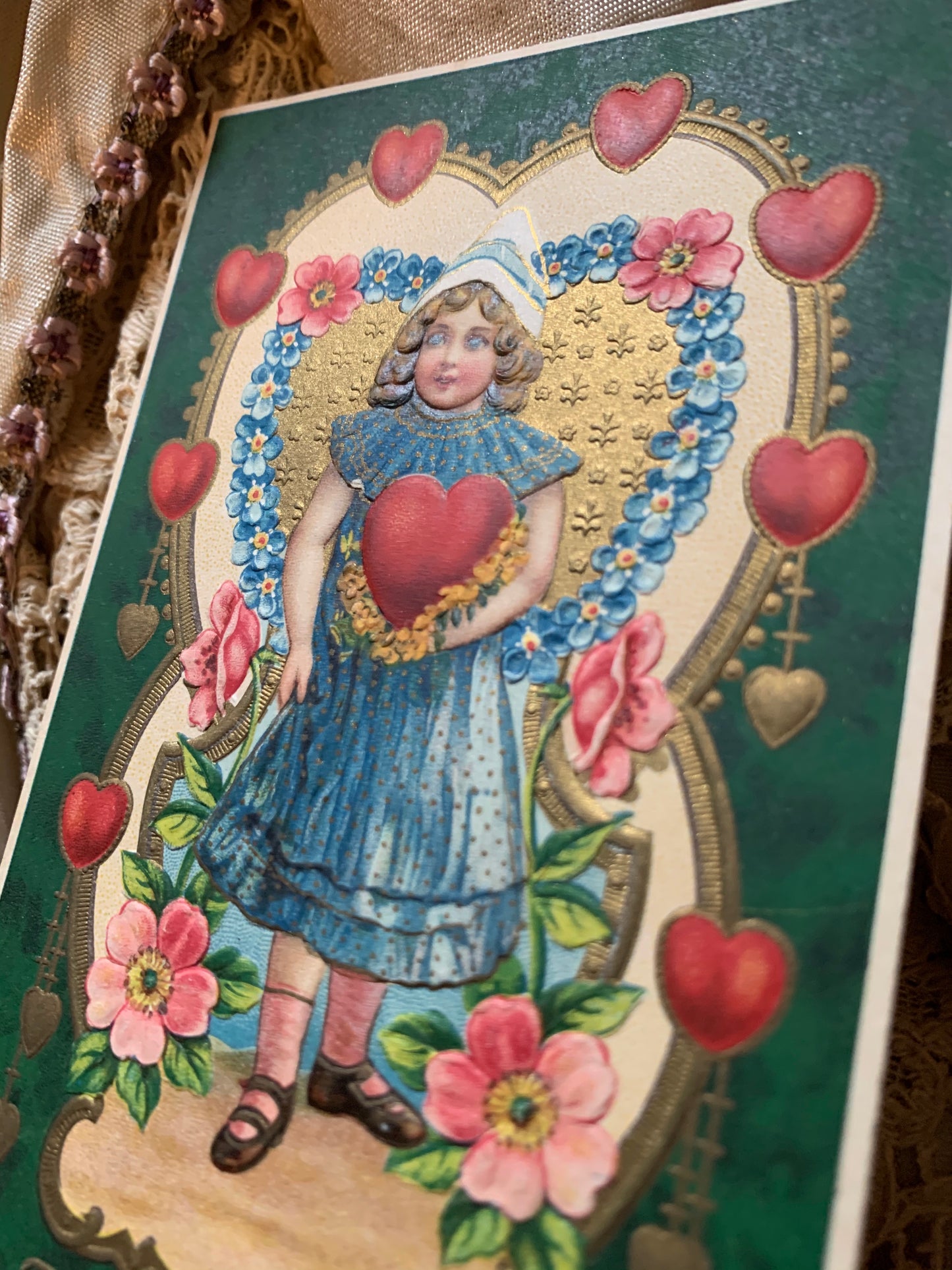 Antique German Valentine postcard