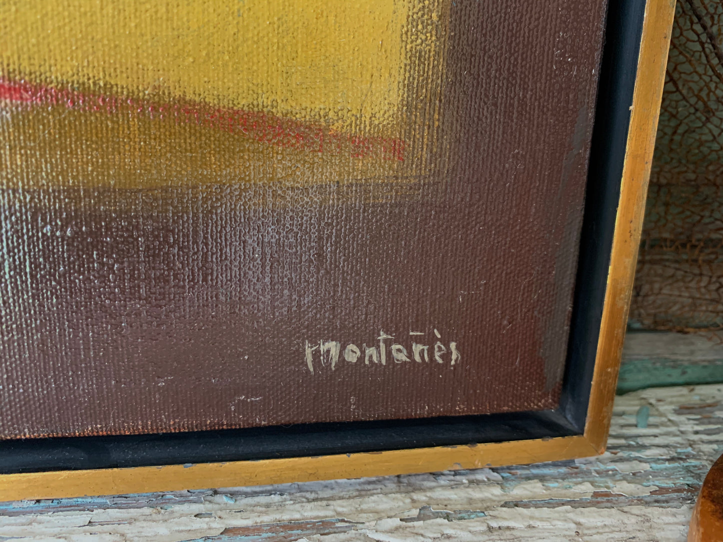 Vintage original Jose Montanes painting signed male portrait