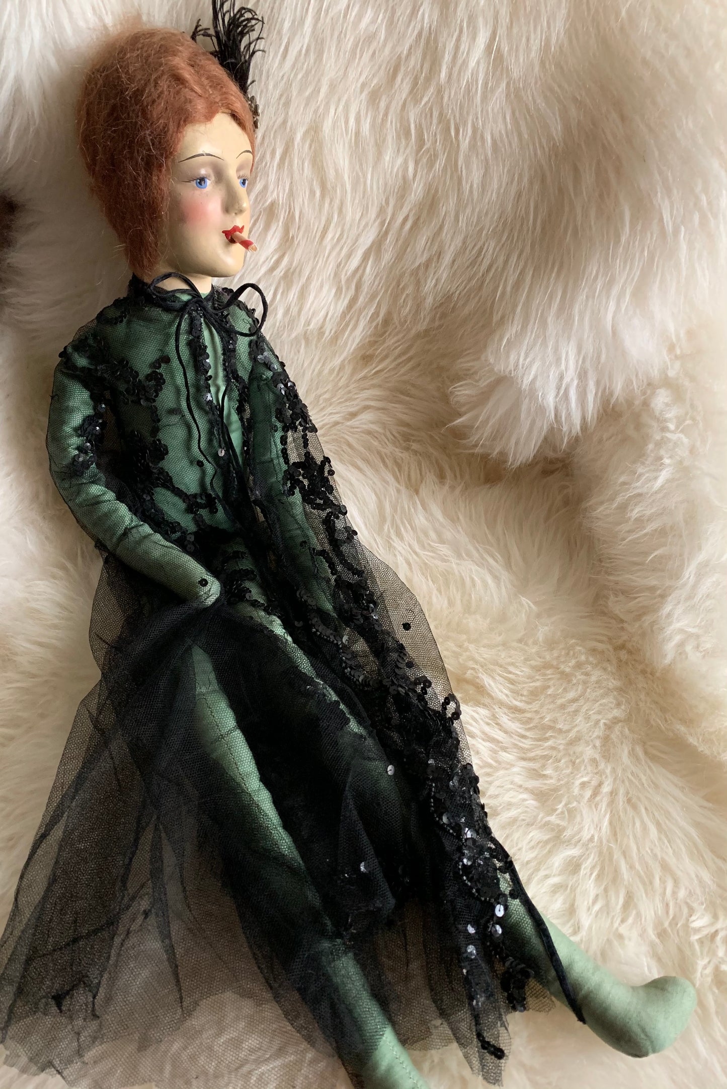Vintage smoker boudoir doll