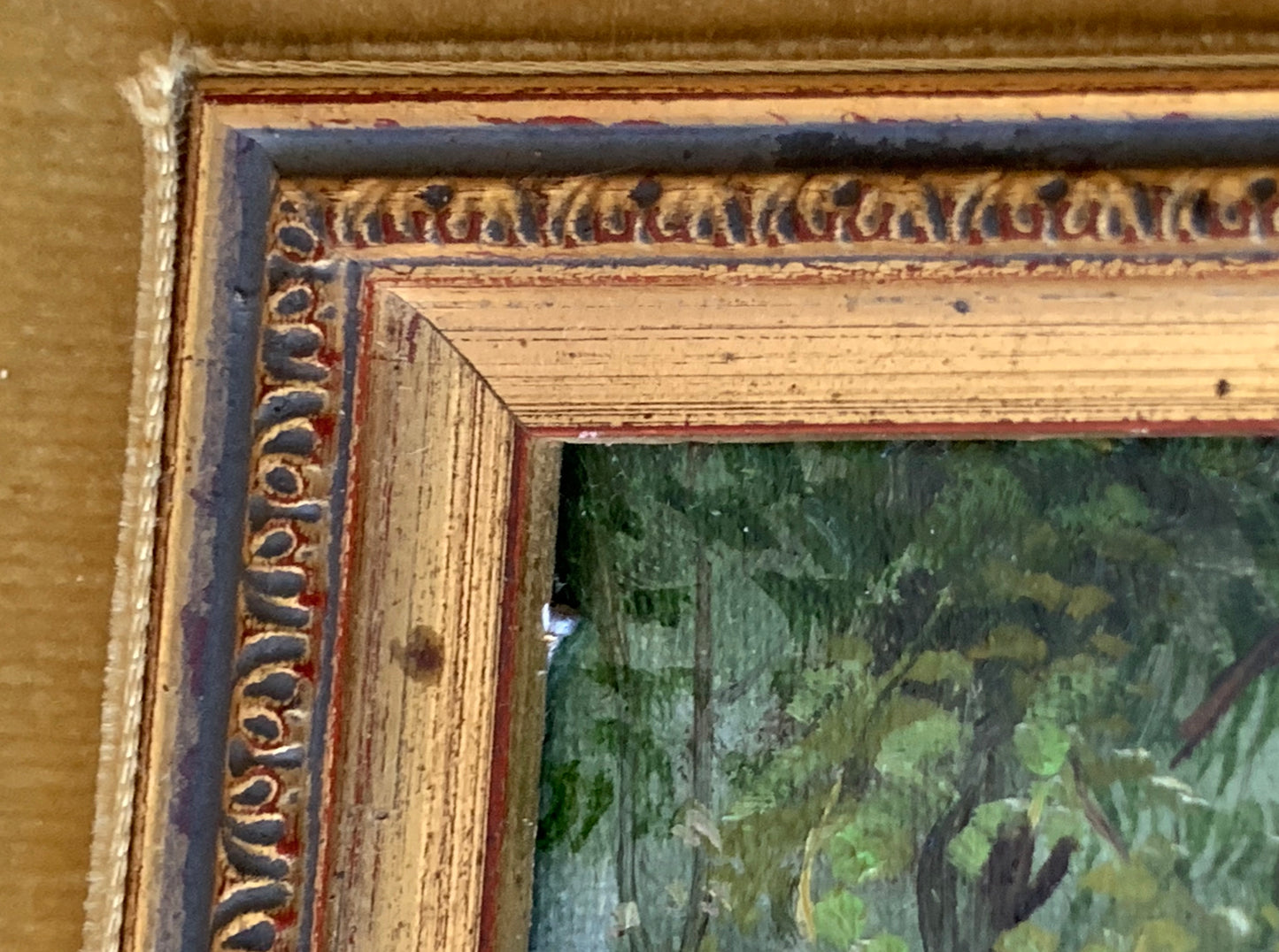 Vintage small original zebra painting