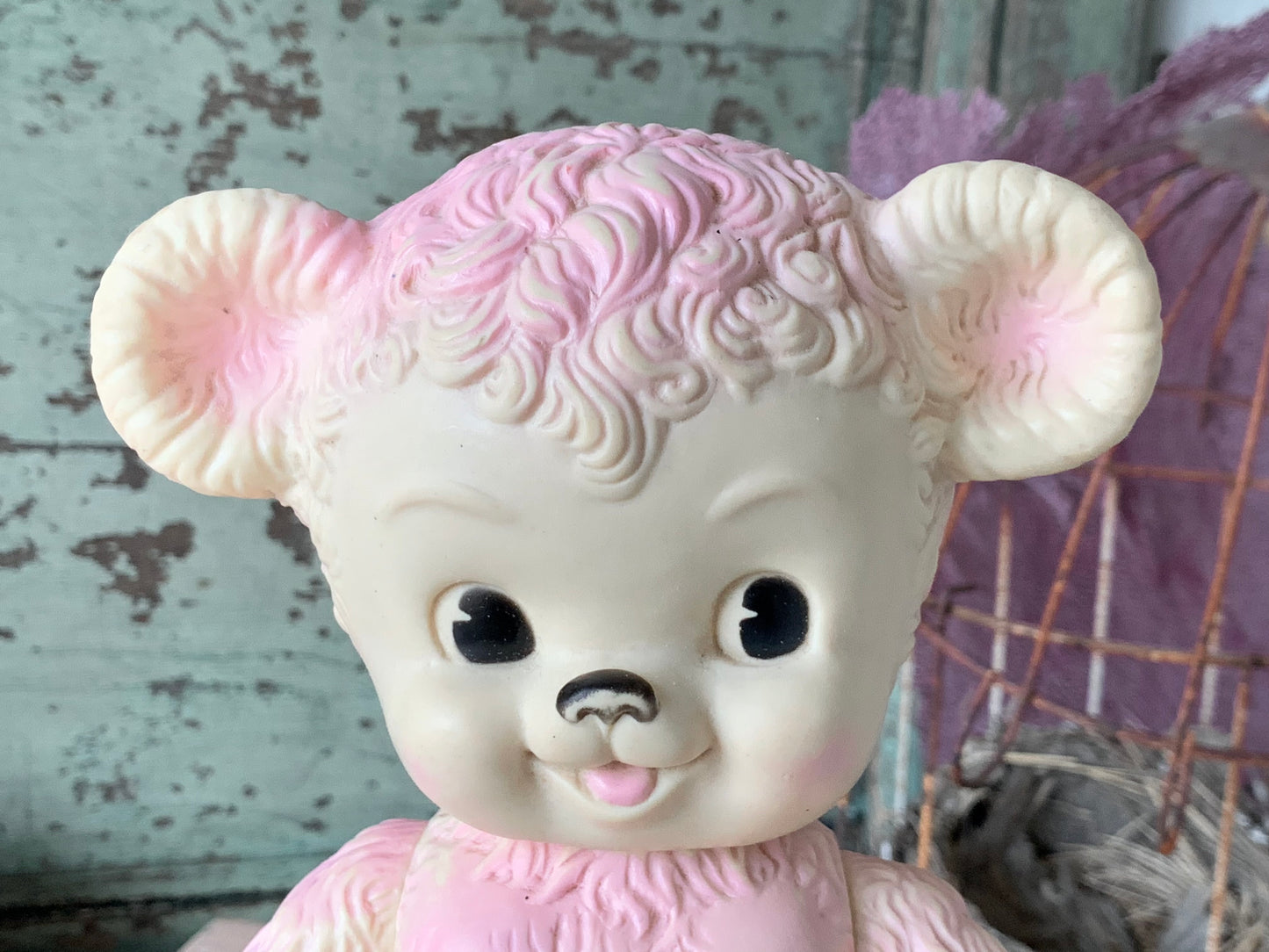 Vintage Sunny bear Sun rubber squeak toy