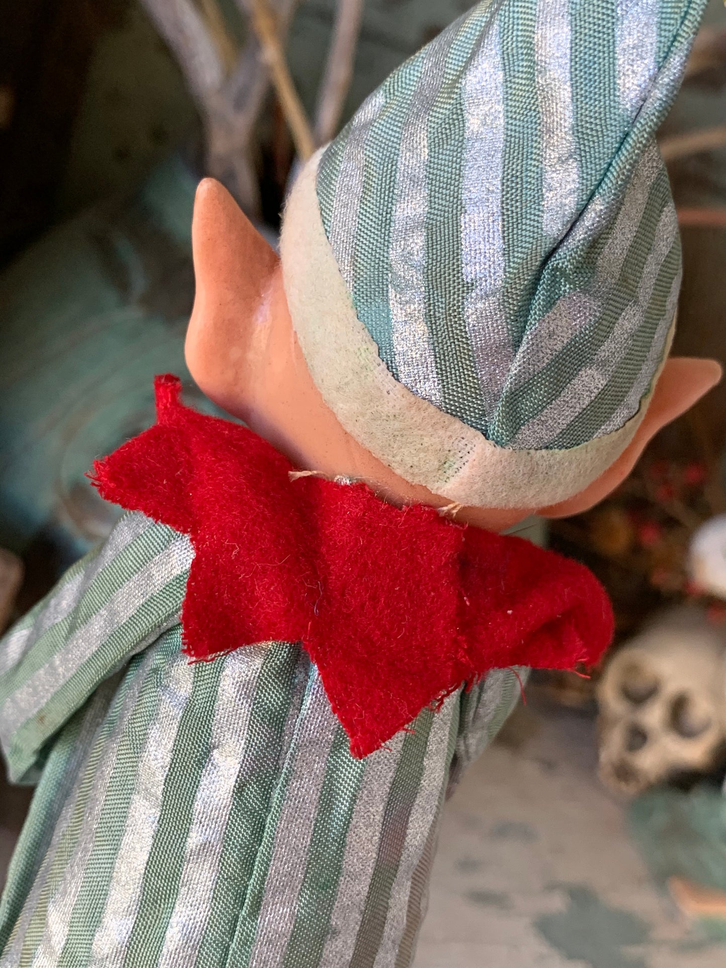 Vintage striped knee hugger elf