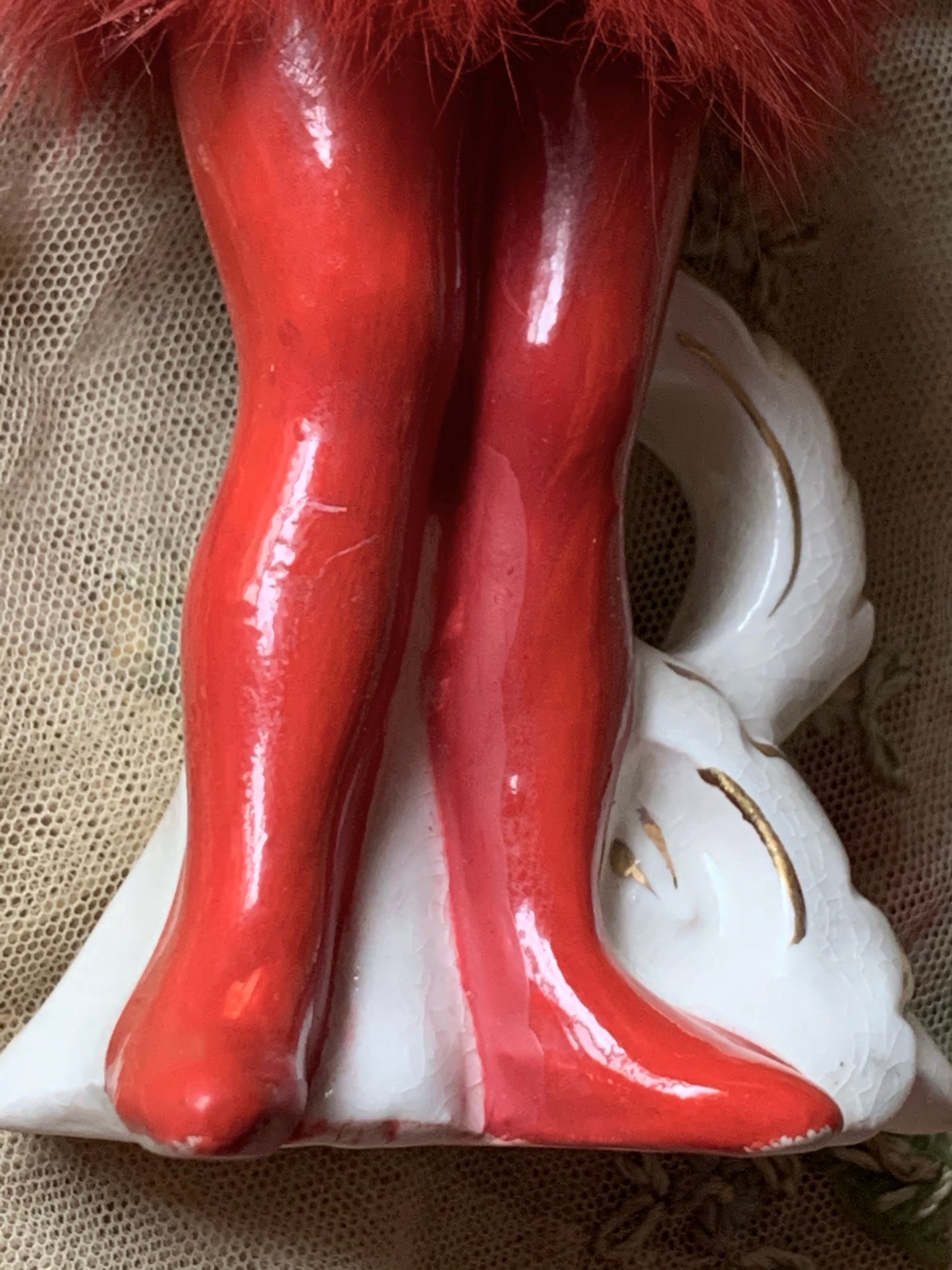 Vintage devil ballerina boy with mask