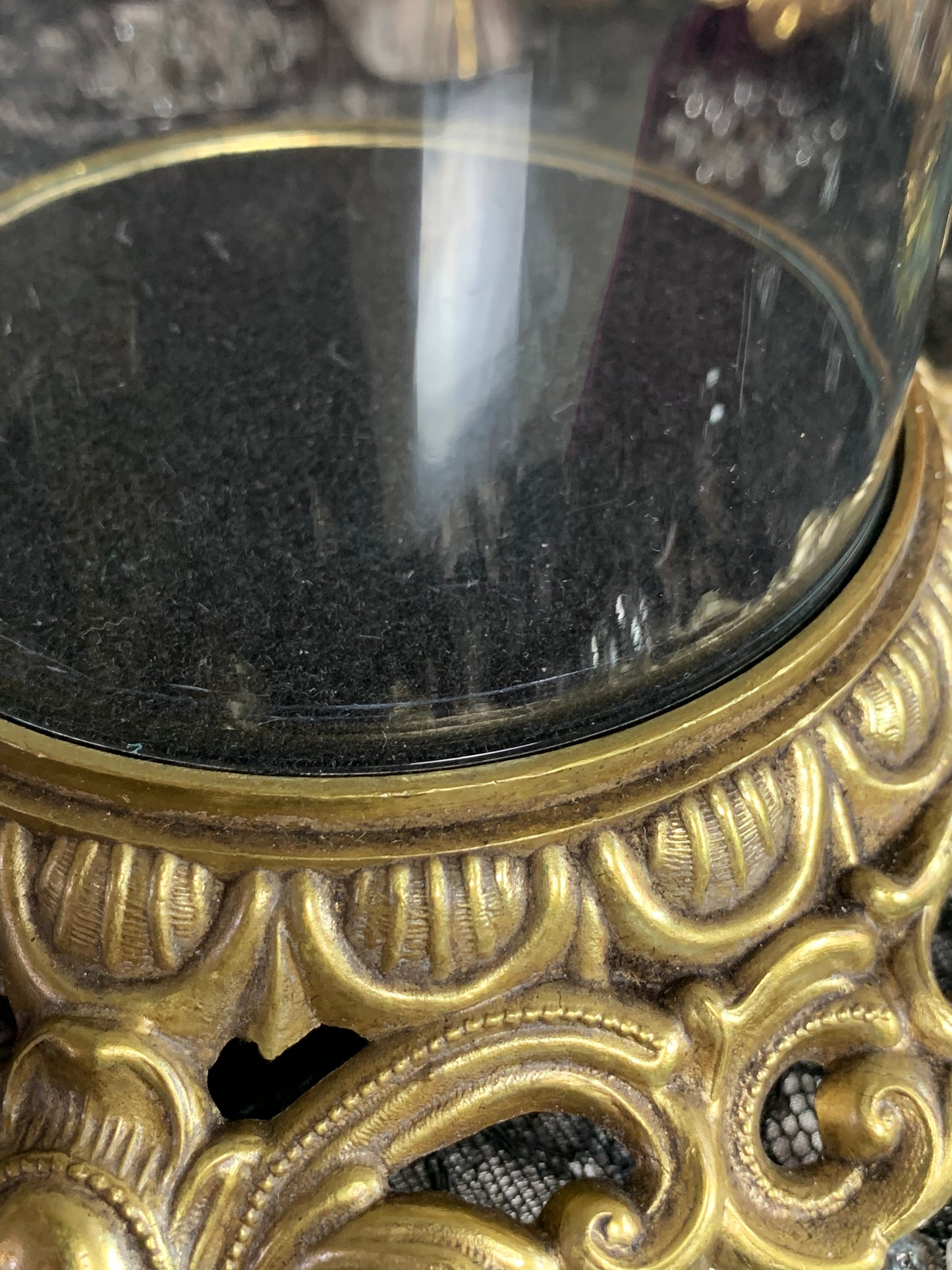 Vintage glass display dome