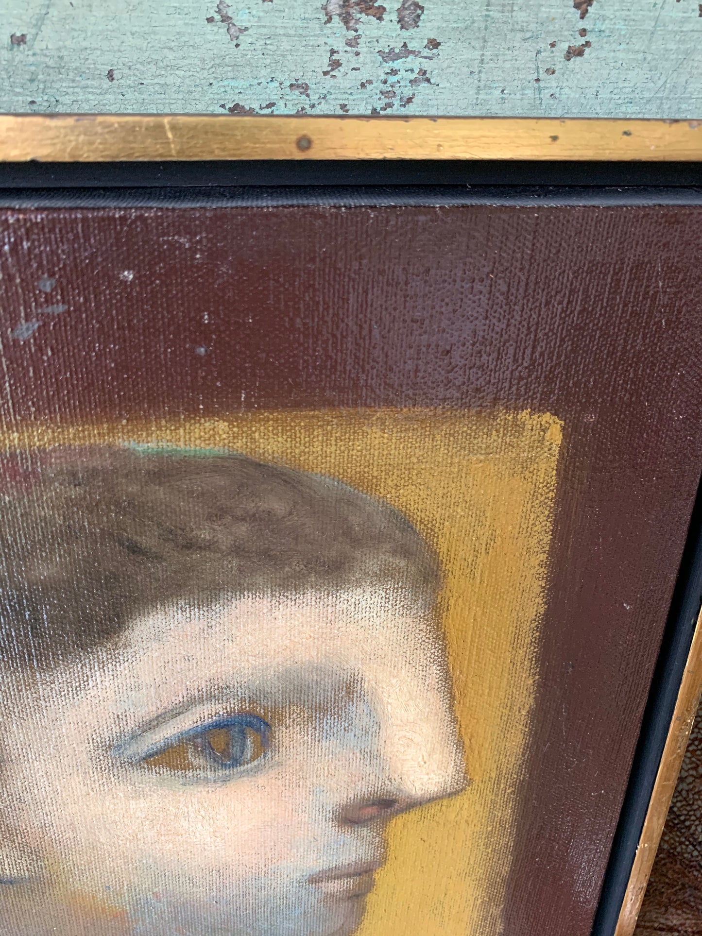 Vintage original Jose Montanes painting signed male portrait