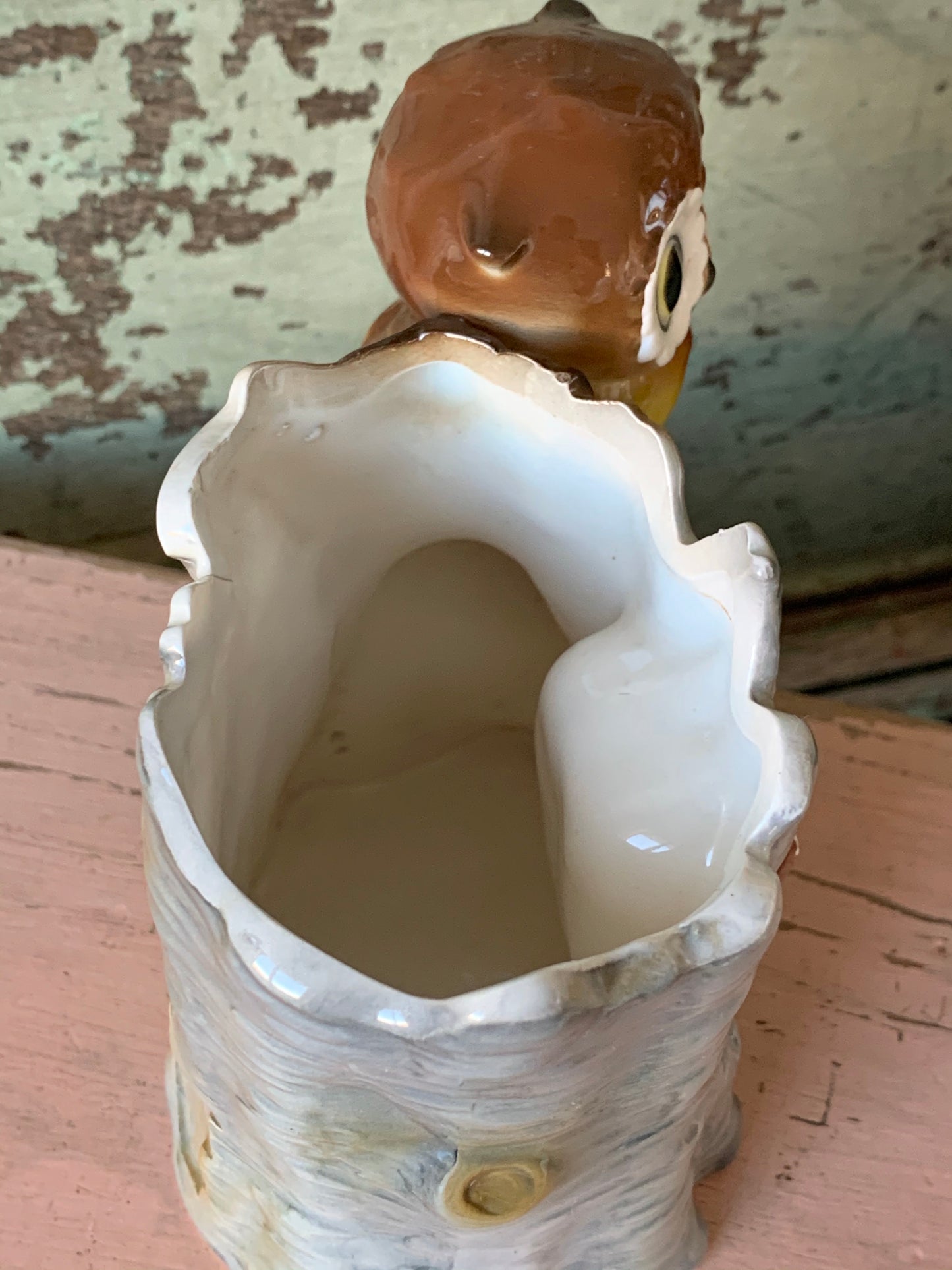 Vintage Relpo owl planter