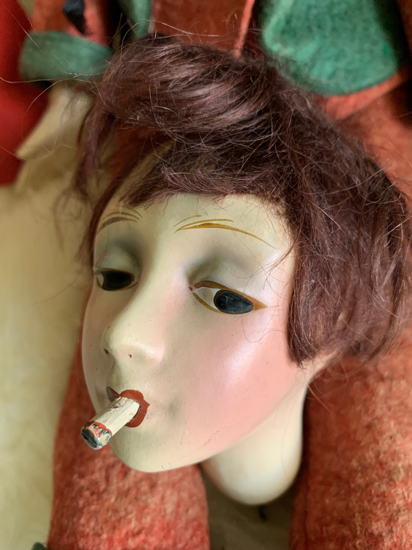 Vintage Cubeb smoker boudoir doll
