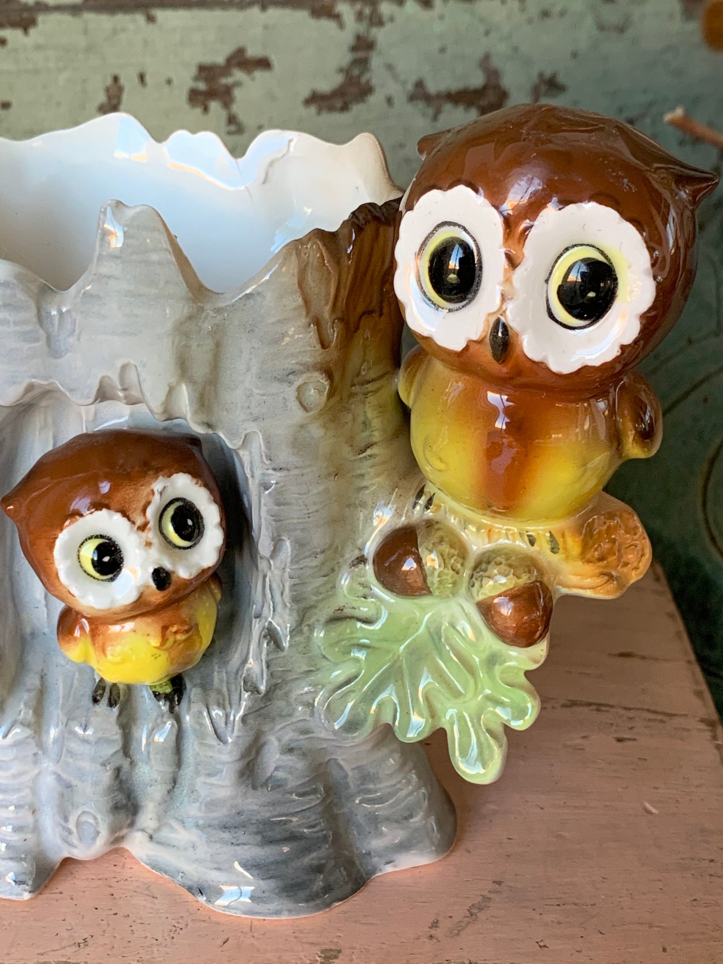 Vintage Relpo owl planter