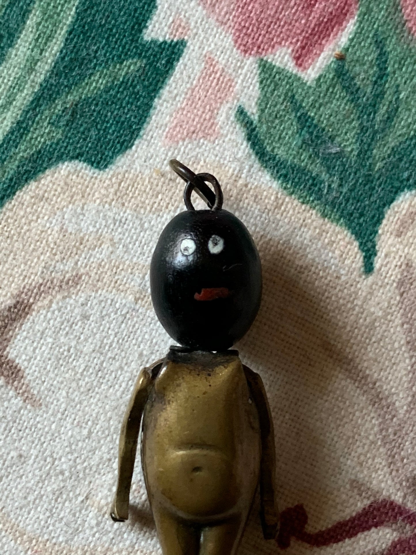 Vintage mini jointed figure charm