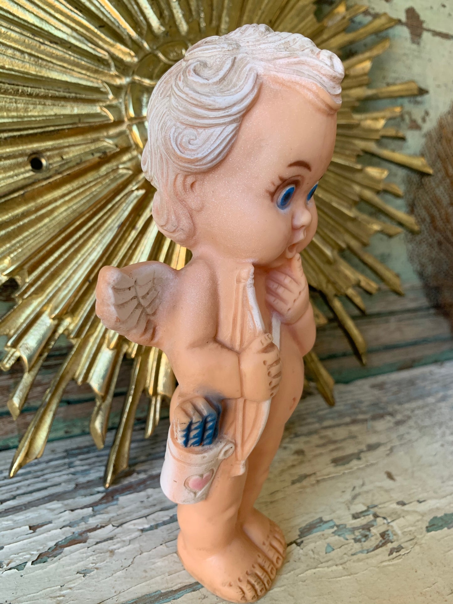 Vintage rubber squeaky toy angel I Love Lucy cupid doll