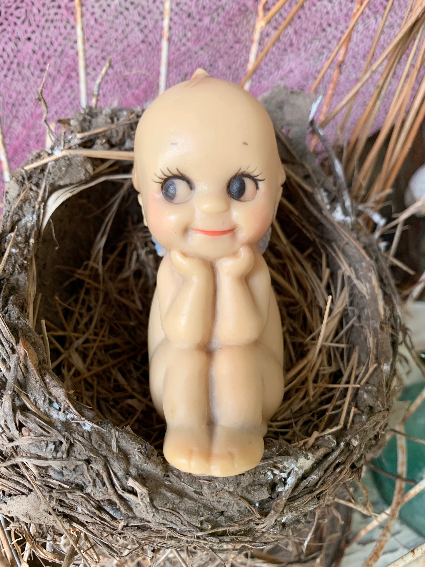 Vintage mini Rose Oneill rubber squeak toy kewpie