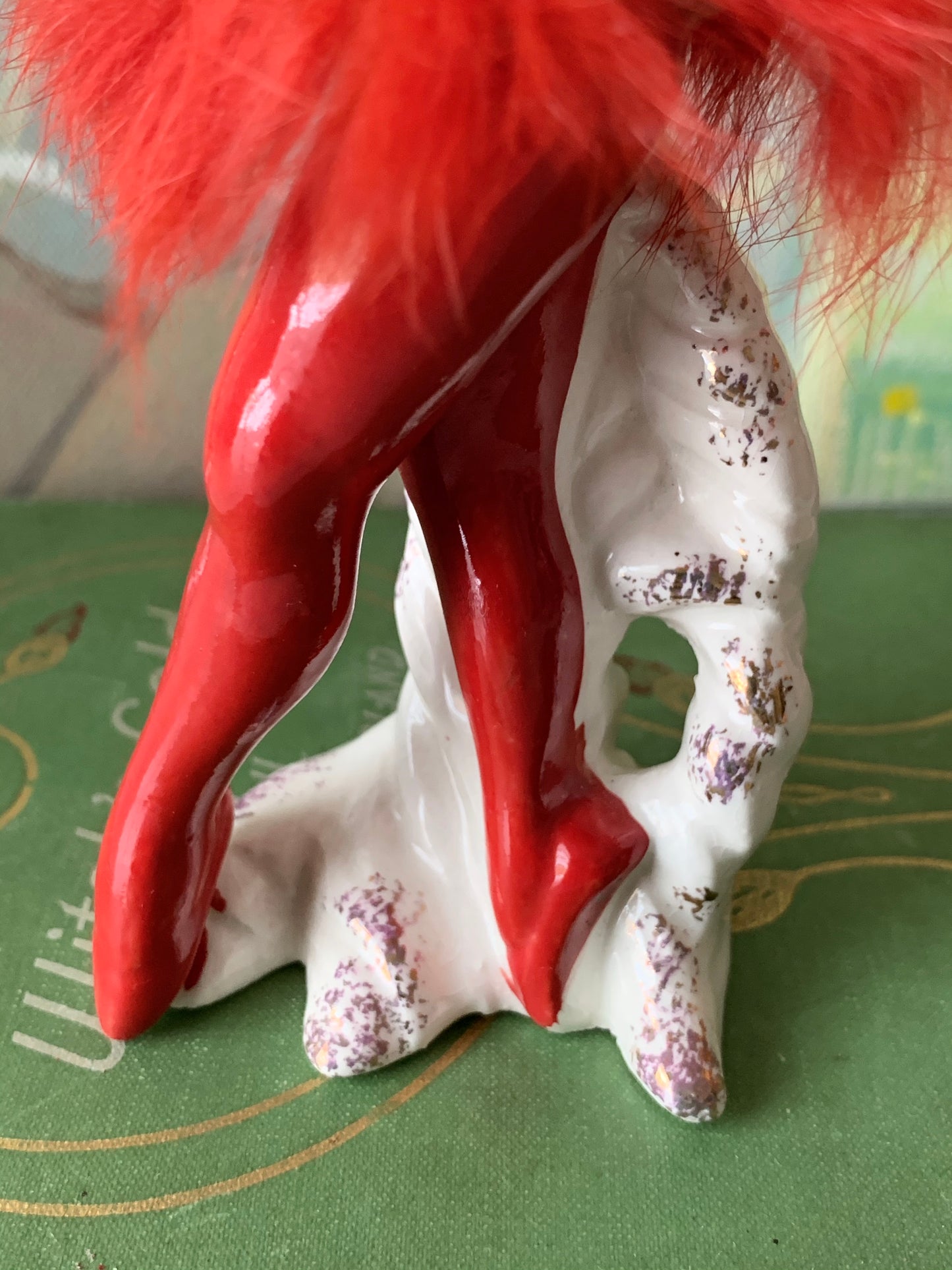 Vintage red devil girl ballerina