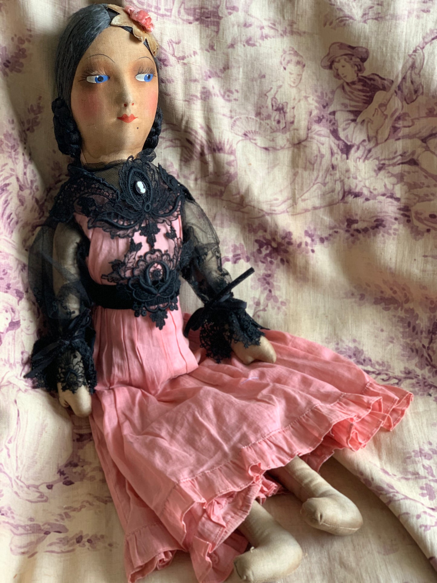 Vintage small boudoir doll